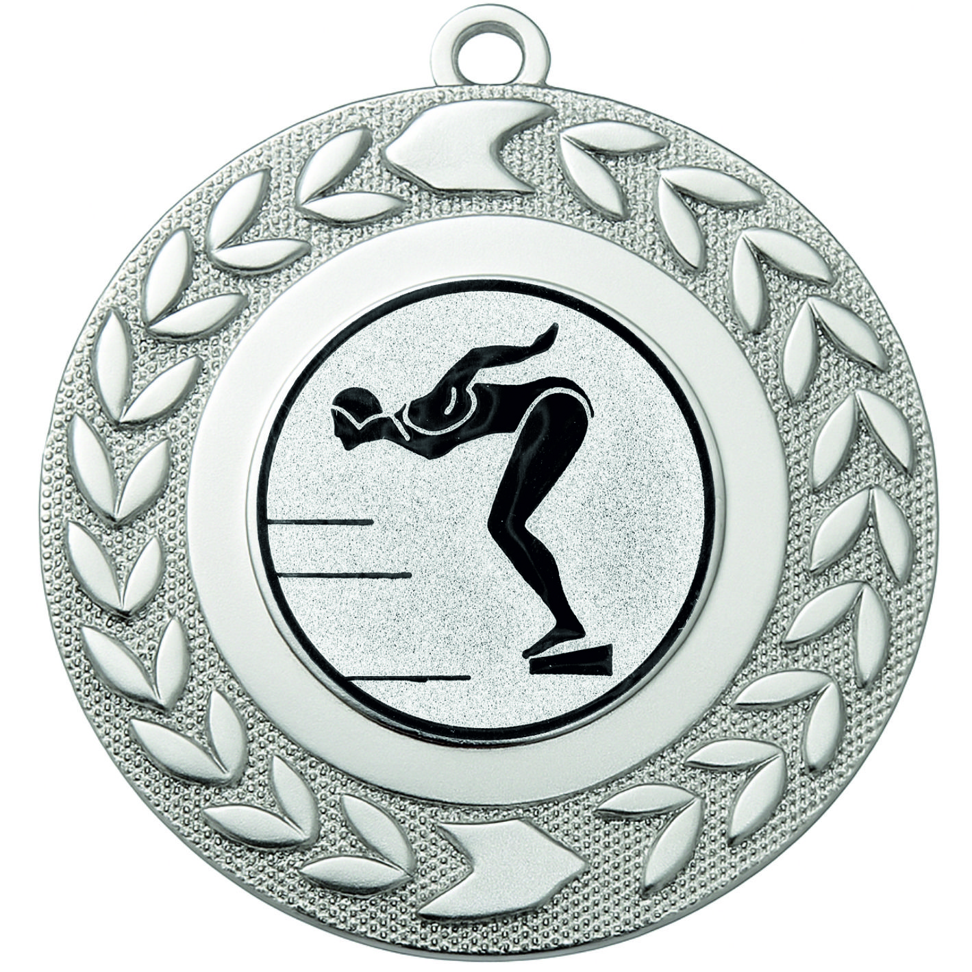 Silver Wreath Female Swimming Medal - FREE Ribbon - BIE.M9460.02