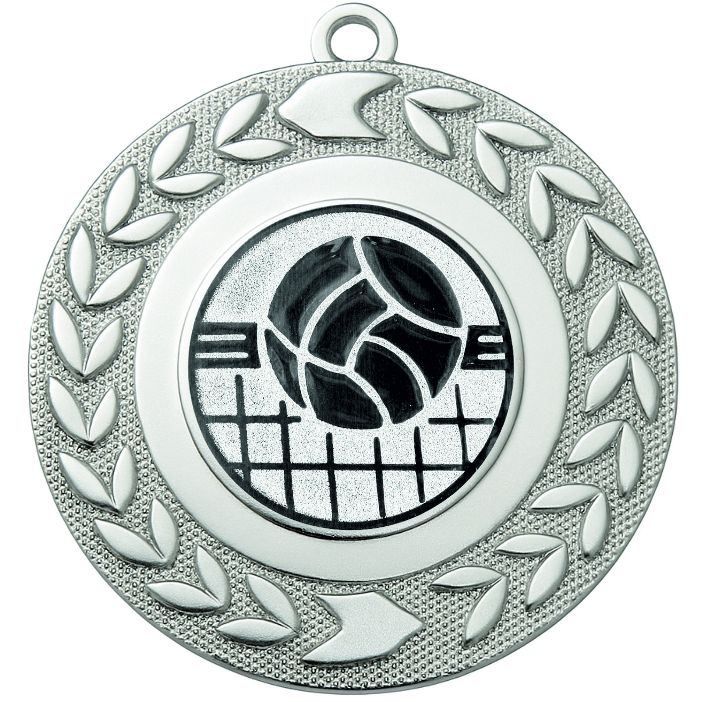 Silver Wreath Volleyball Medal - FREE Ribbon - BIE.M9460.02