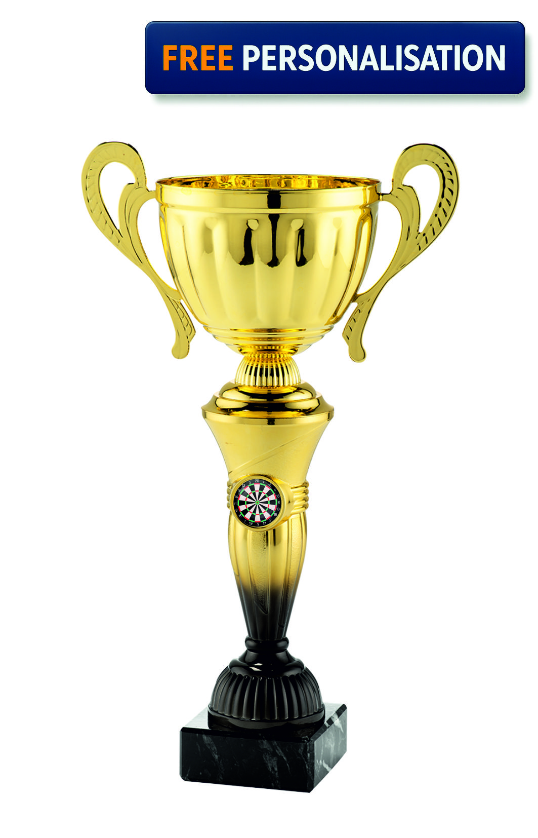 36cm GOLD & BLACK CUP DARTS AWARD - MT.151.15.E