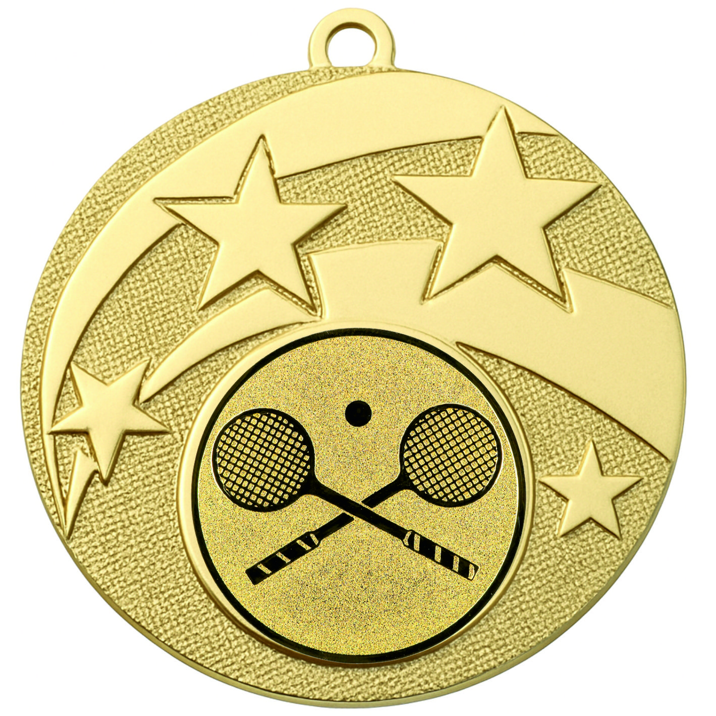 Gold Star Squash Medal -FREE Ribbon -BIE.M9457.01