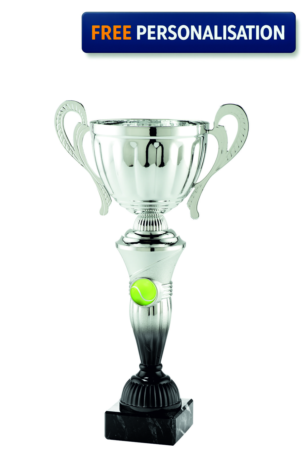 34cm SILVER & BLACK CUP TENNIS AWARD - MT.151.16.D