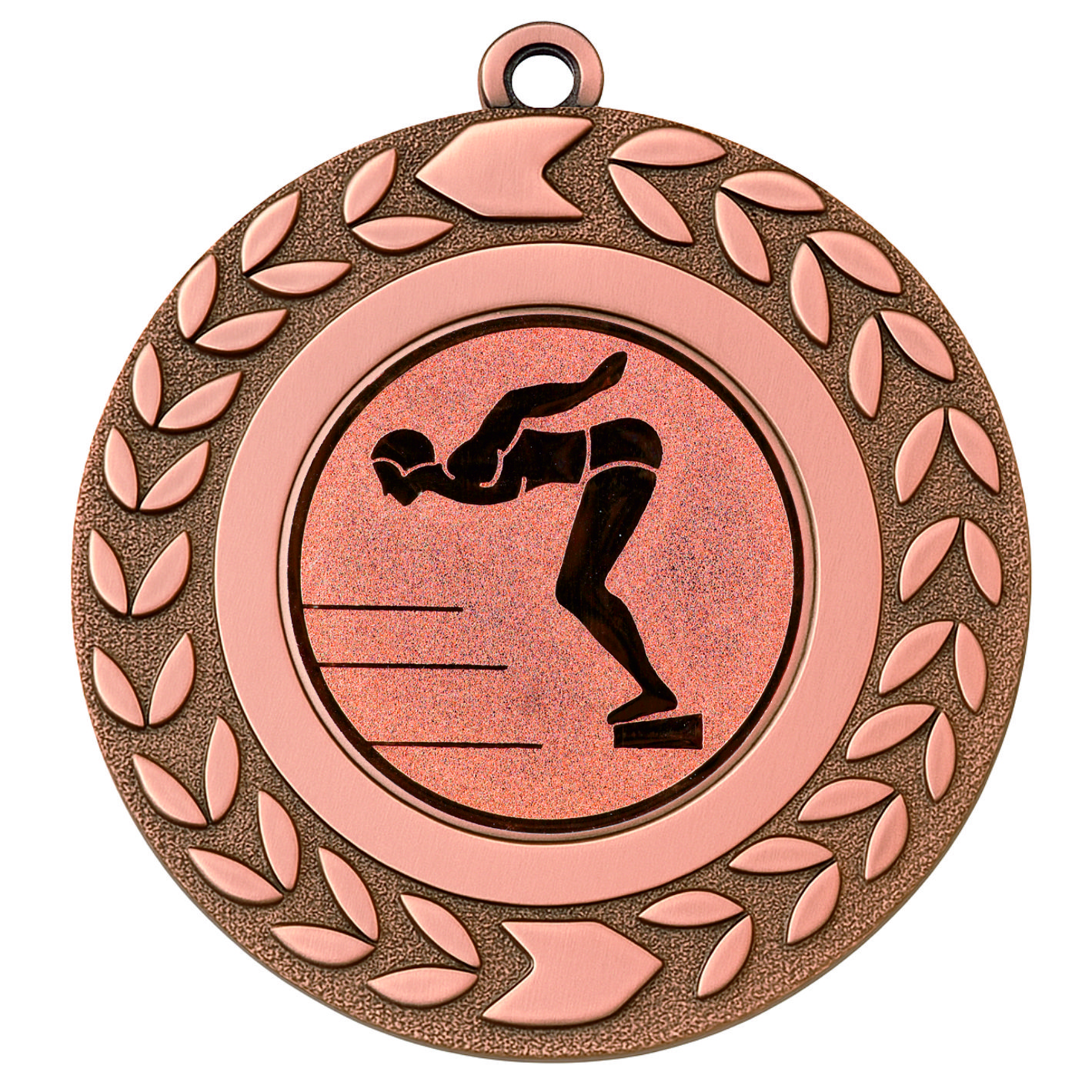 Bronze Wreath Male Swimming Medal-FREE Ribbon-BIE.M9460.03