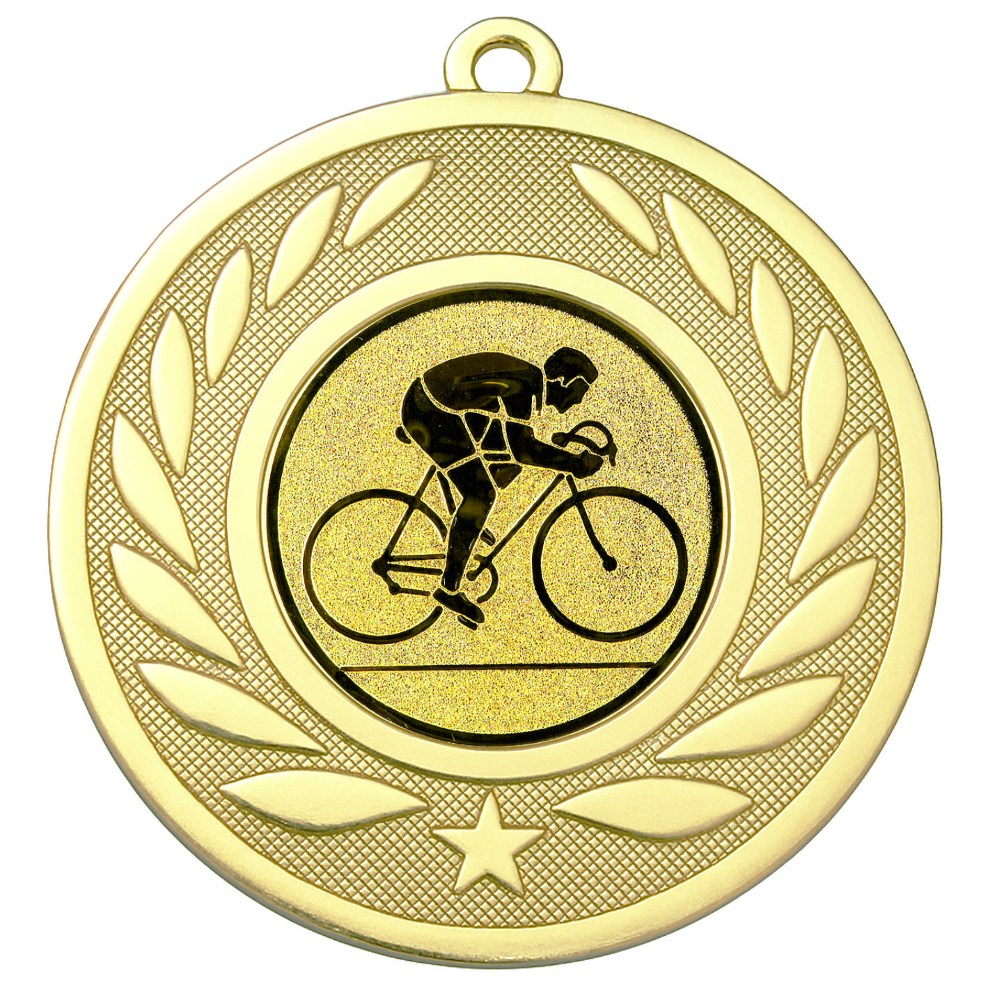 Gold Laurel Cycling Medal - FREE Ribbon - BIE.M9459.01