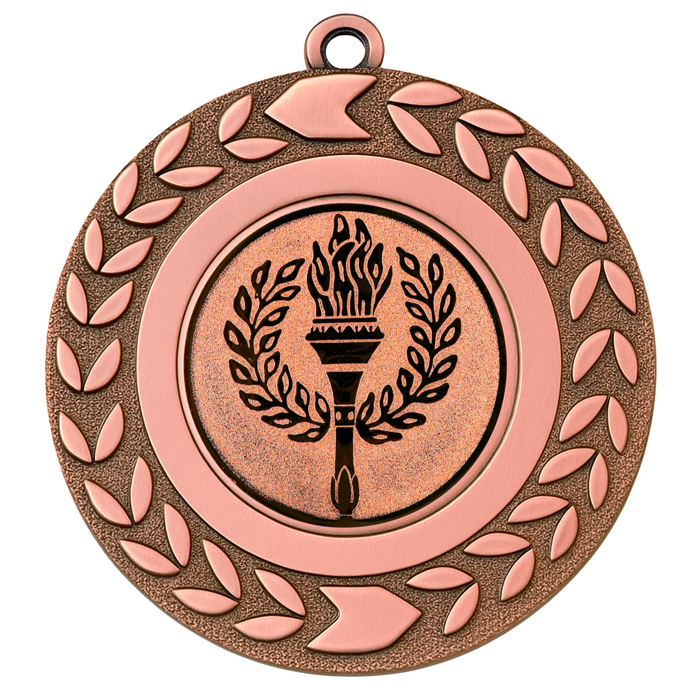 Bronze Wreath Victory Torch Medal - FREE Ribbon - BIE.M9460.03