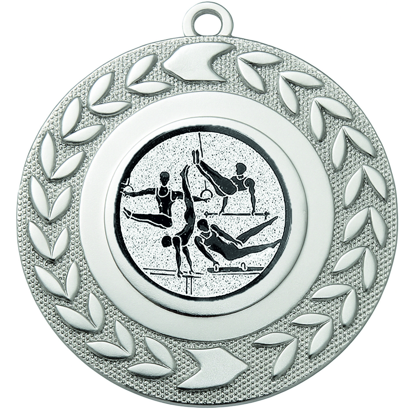 Silver Wreath Male Gymnast Medal - FREE Ribbon - BIE.M9460.02