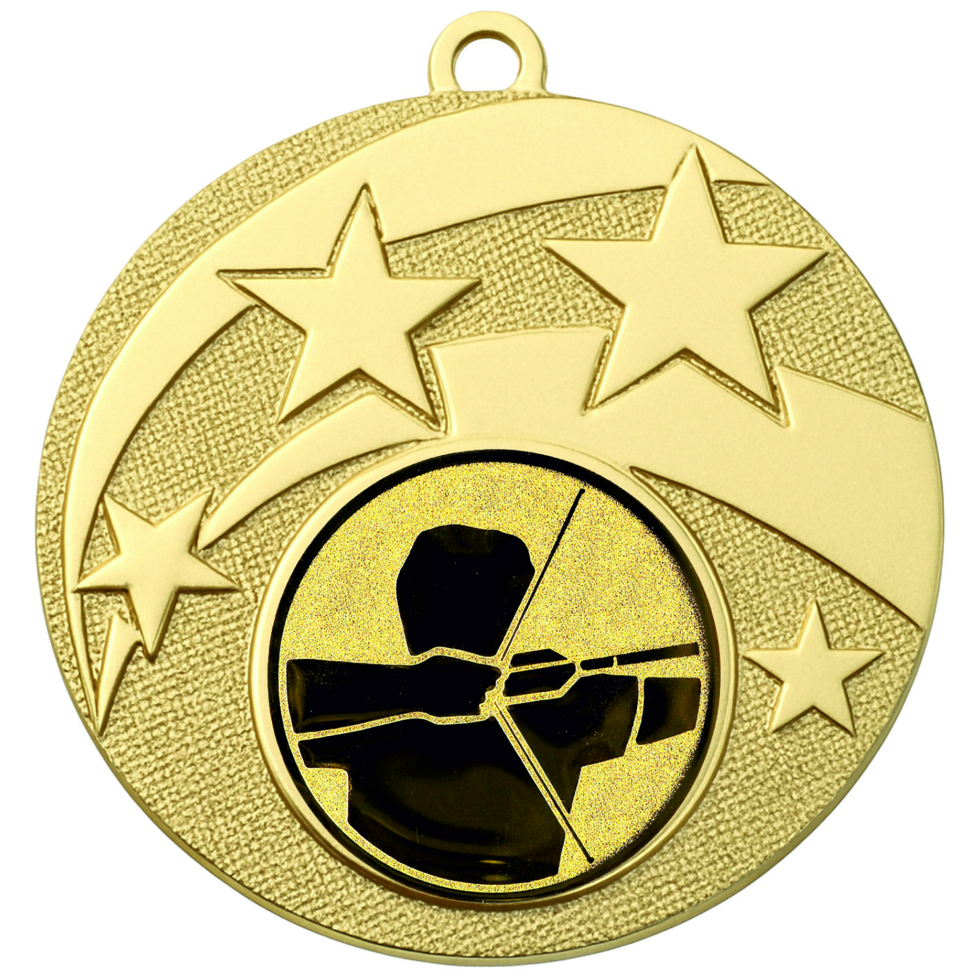 Gold Star Archery Medal - FREE Ribbon - BIE.M9457.01