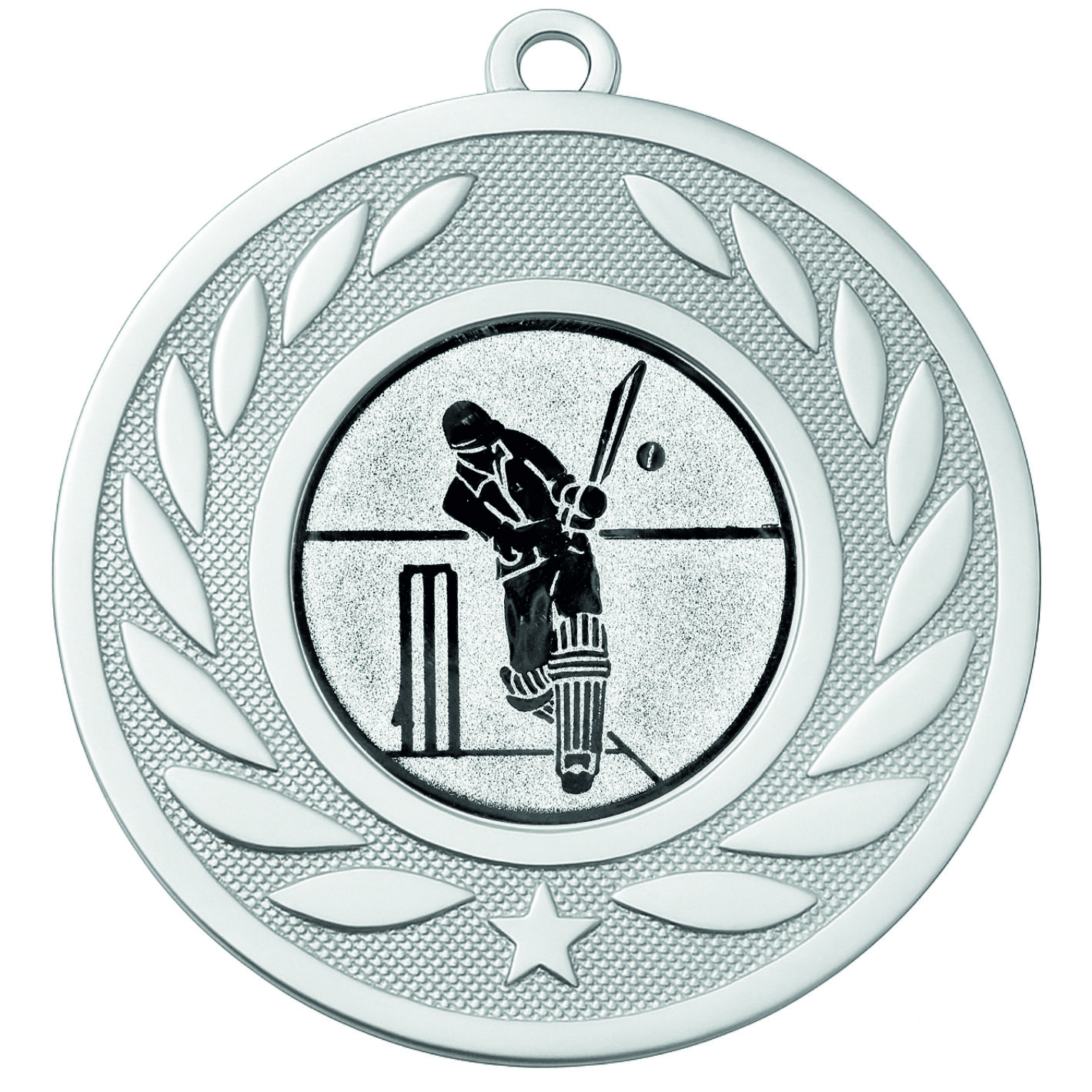 Silver Laurel Cricket Medal - FREE Ribbon - BIE.M9459.02