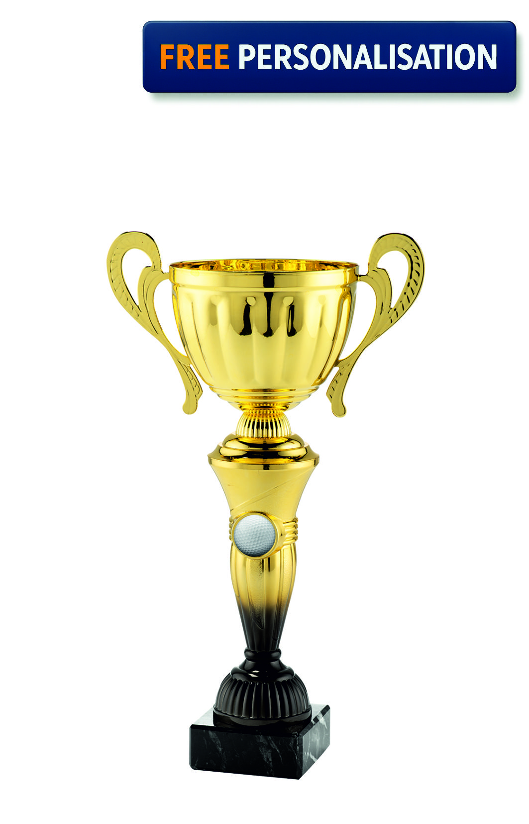 28cm GOLD & BLACK CUP GOLF AWARD - MT.151.15.A