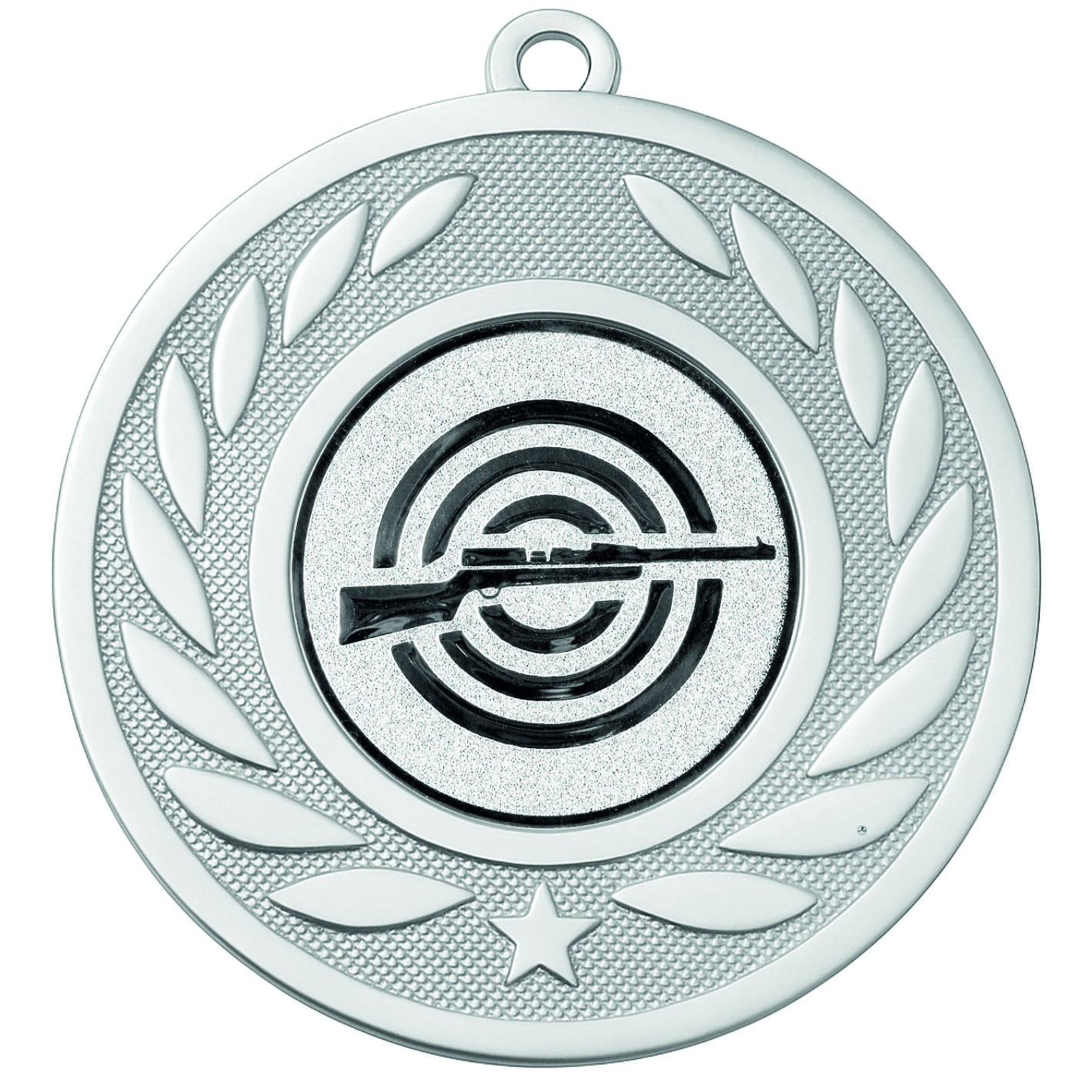 Silver Laurel Rifle Shooting Medal - FREE Ribbon - BIE.M9459.02