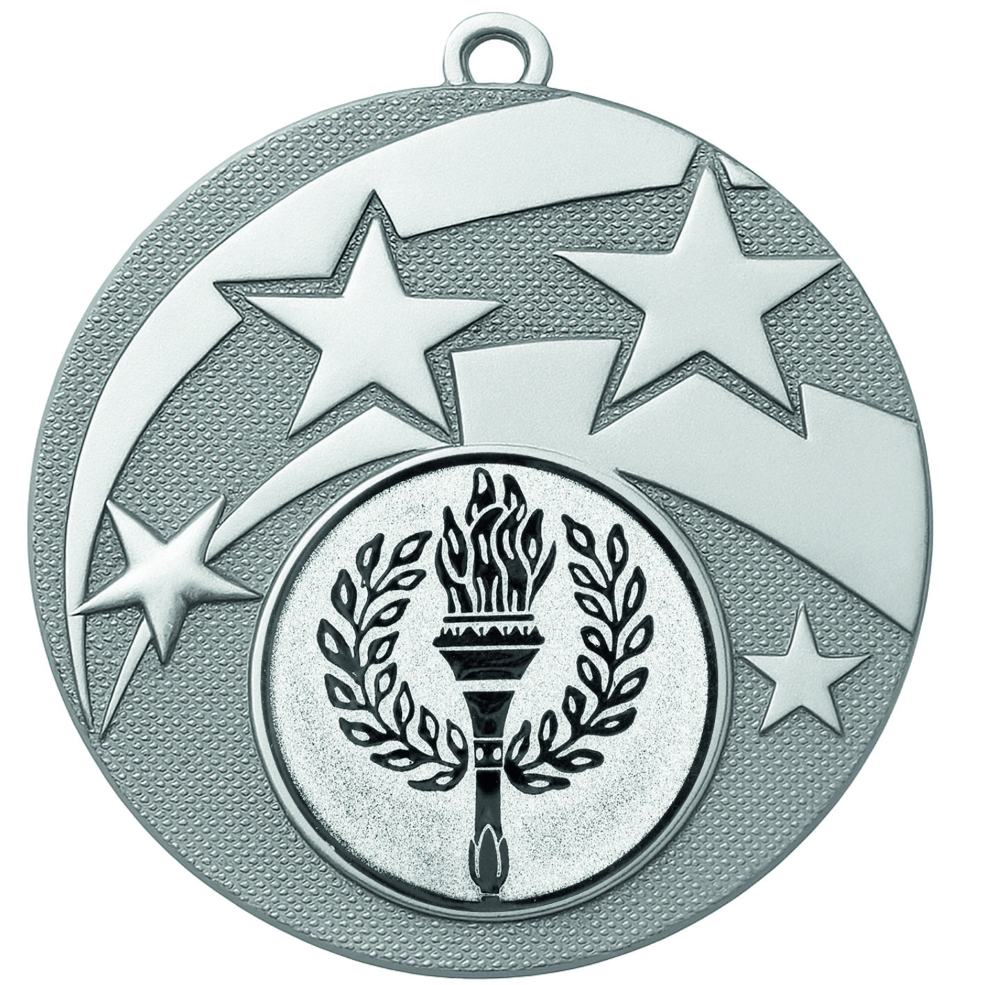 Silver Star Victory Torch Medal -FREE Ribbon -BIE.M9457.02