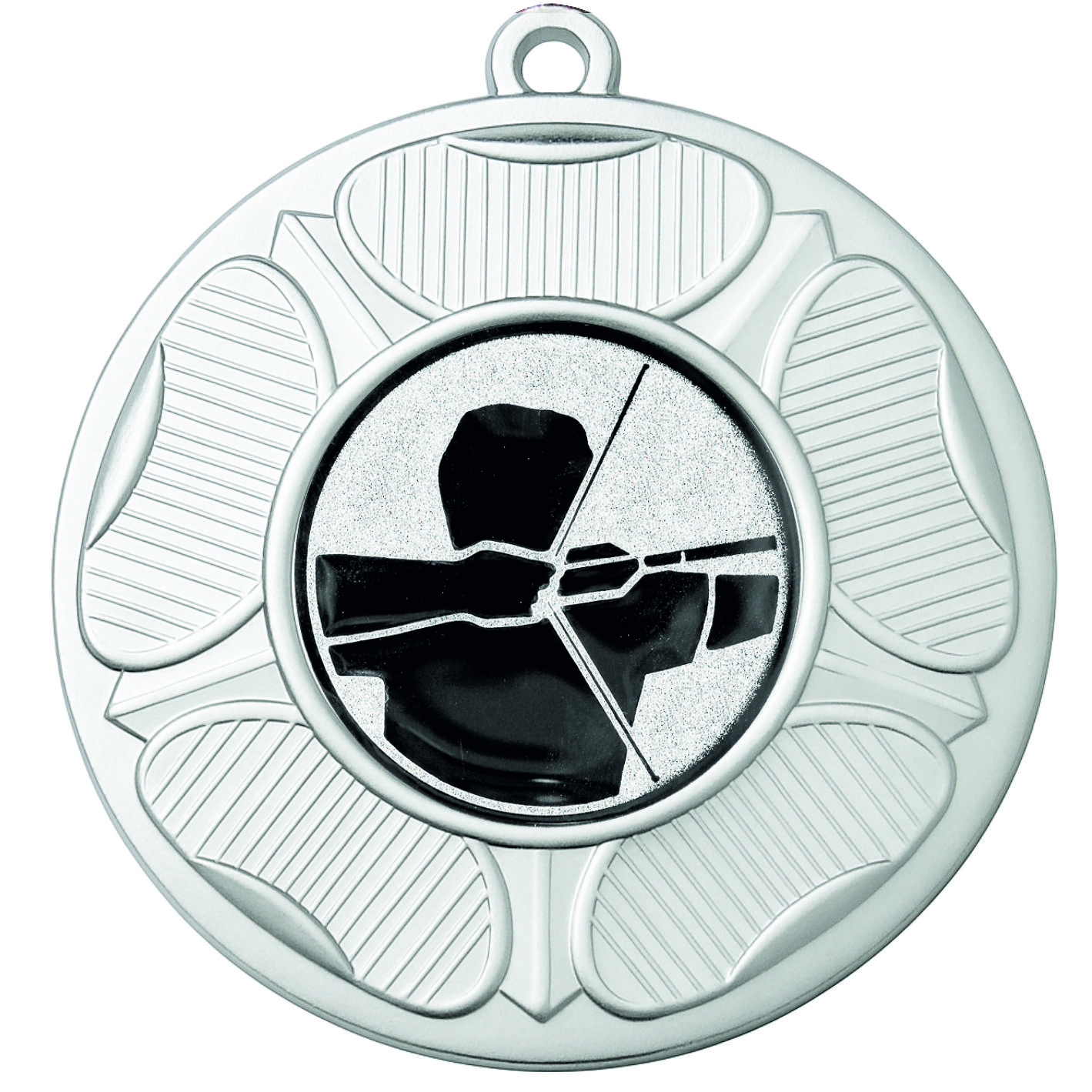 Silver Tudor Rose Archery Medal - FREE Ribbon - BIE.M9458.02