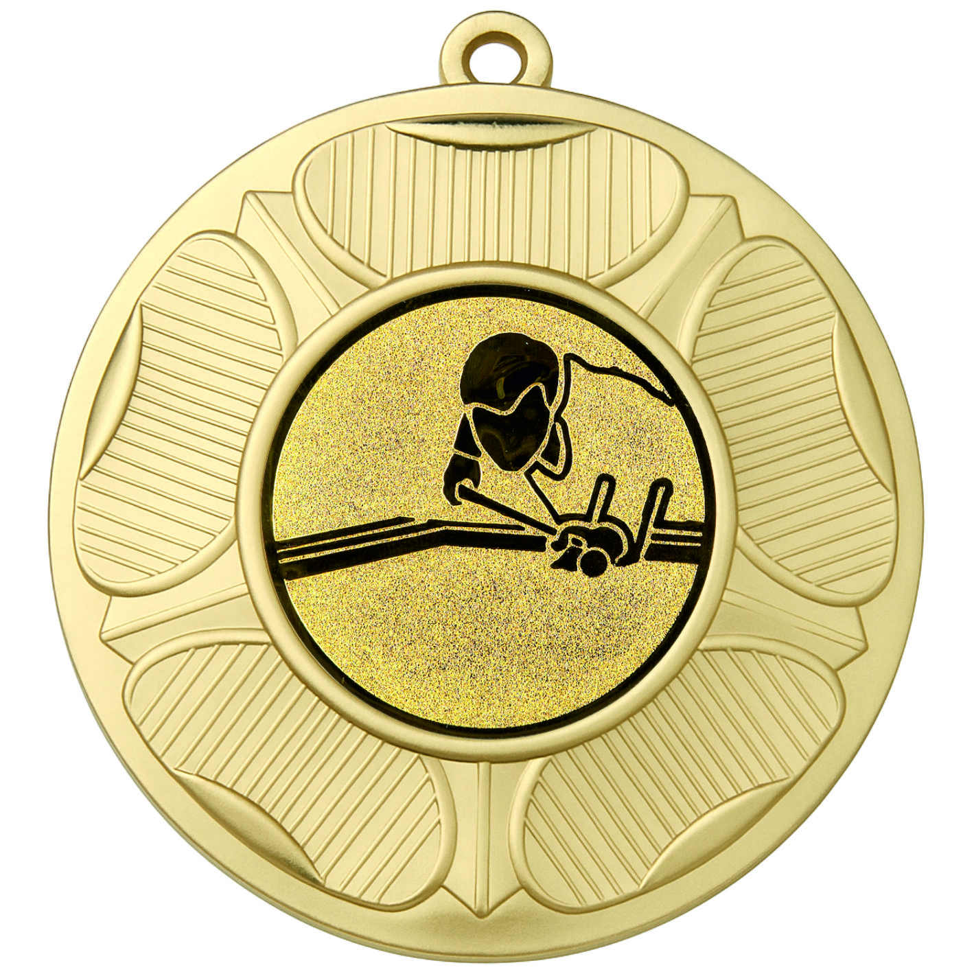 Gold Tudor Rose Billiards Medal-FREE Ribbon-BIE.M9458.01