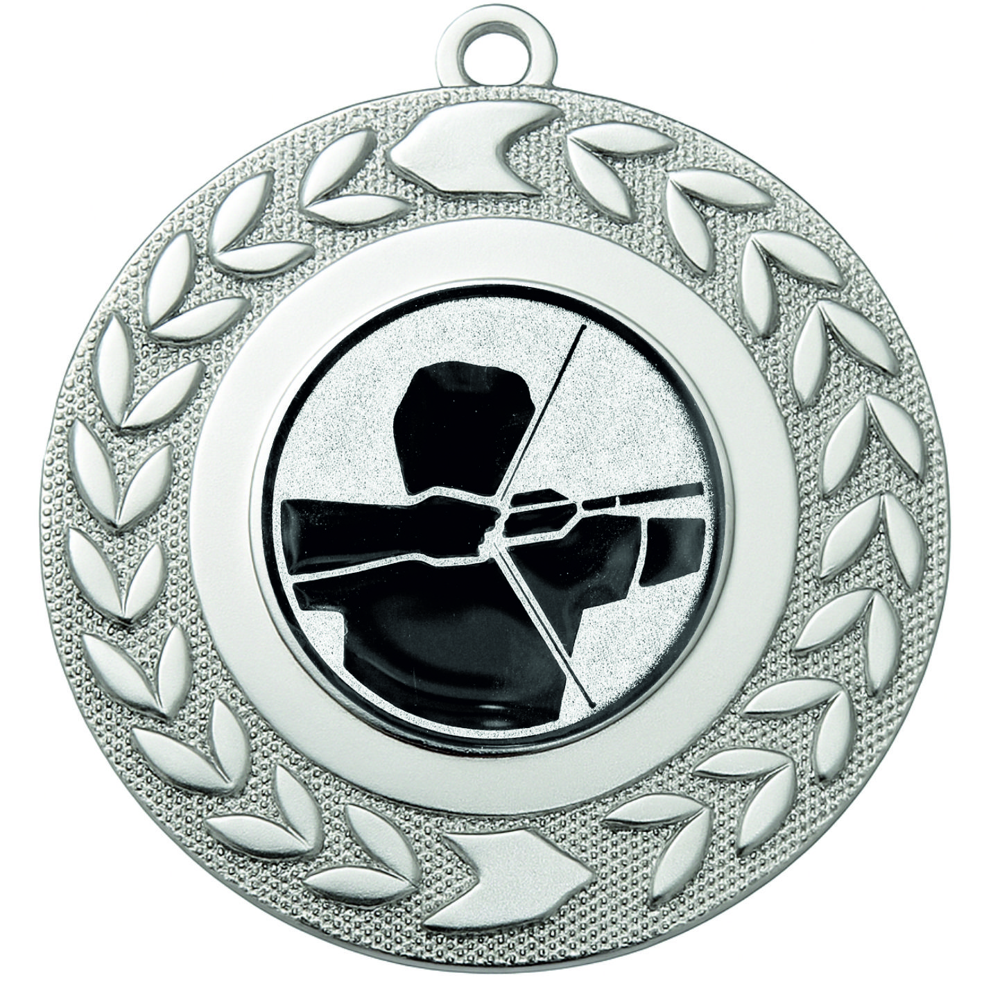 Silver Wreath Archery Medal - FREE Ribbon - BIE.M9460.02