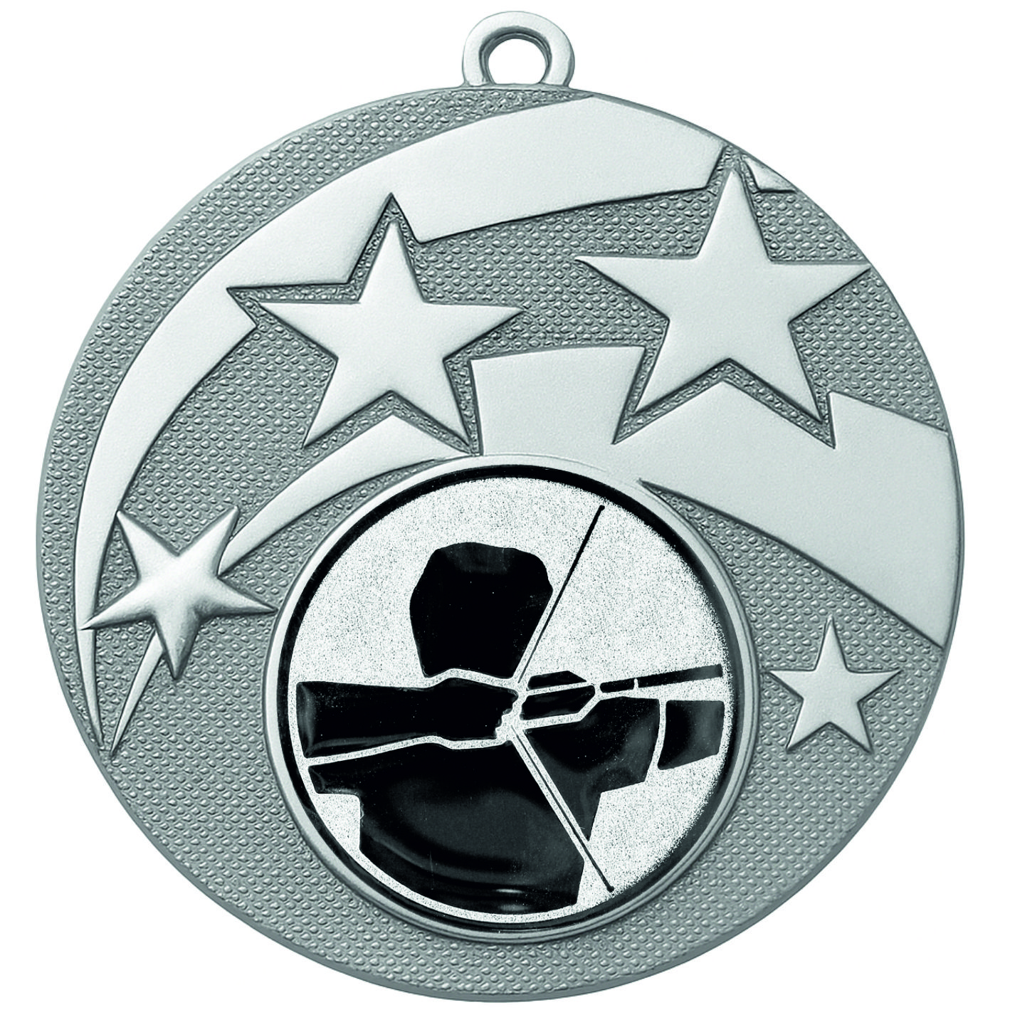 Silver Star Archery Medal - FREE Ribbon - BIE.M9457.02