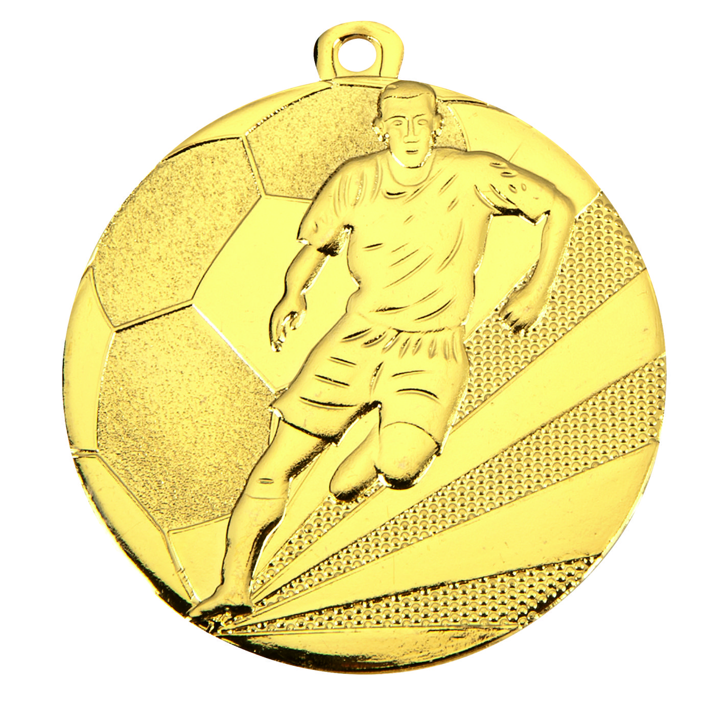 Gold Footballer Football Medal -FREE Ribbon - D112A.01