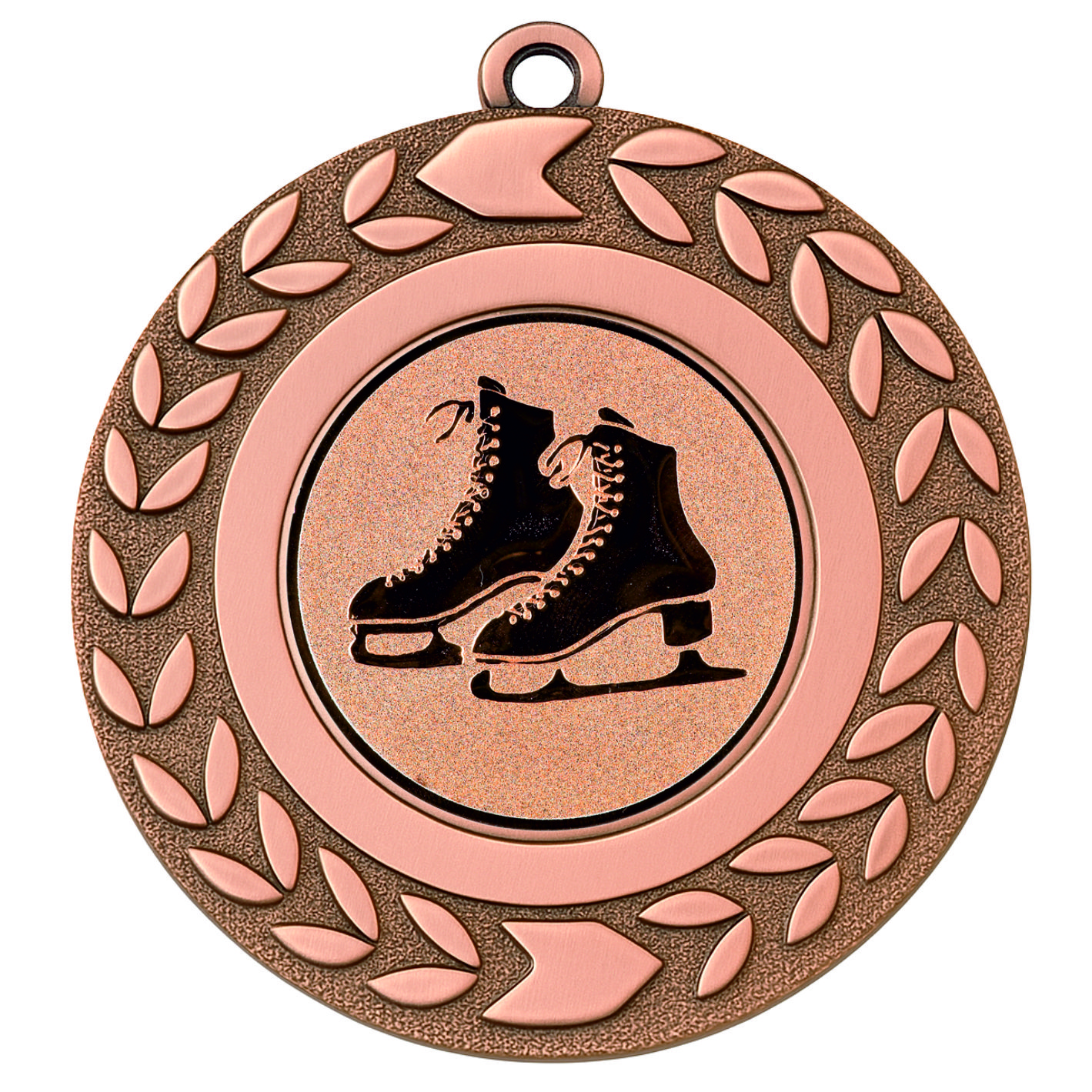 Bronze Wreath Ice Skating Medal - FREE Ribbon - BIE.M9460.03