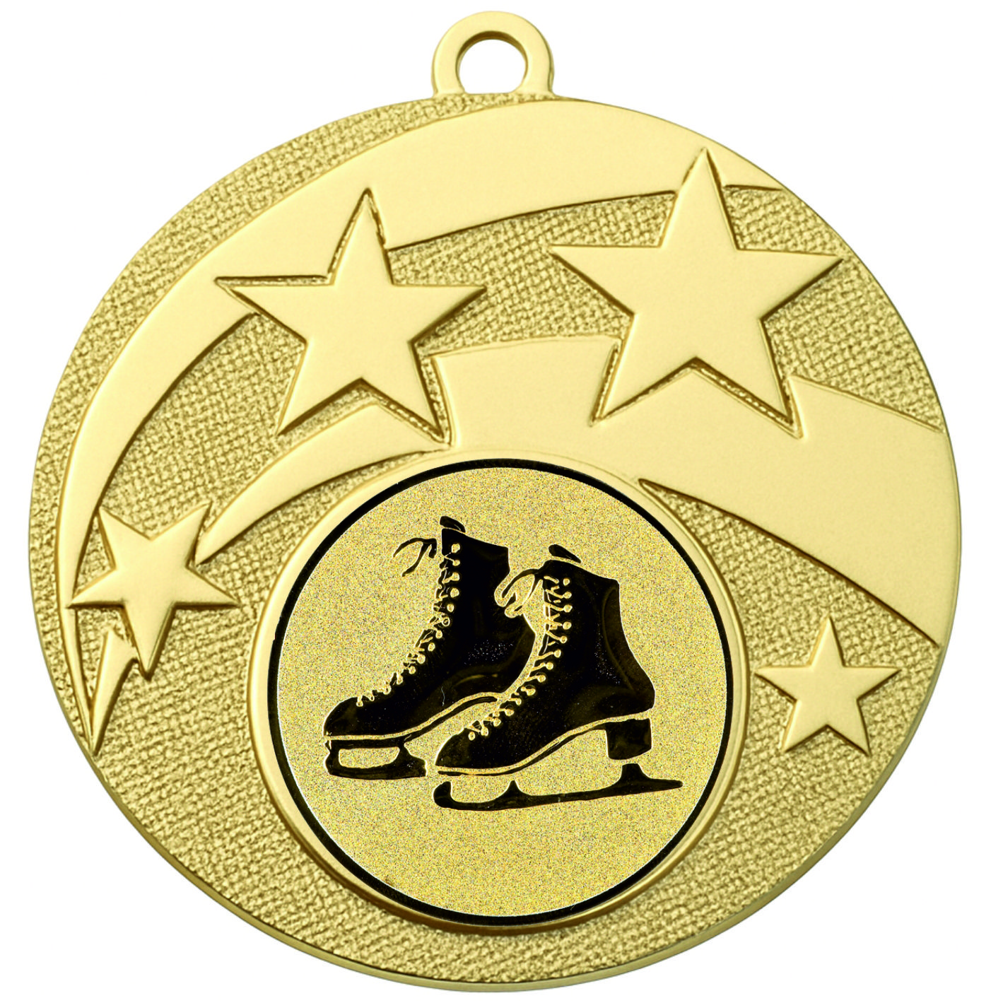 Gold Star Ice Skating Medal -FREE Ribbon -BIE.M9457.01