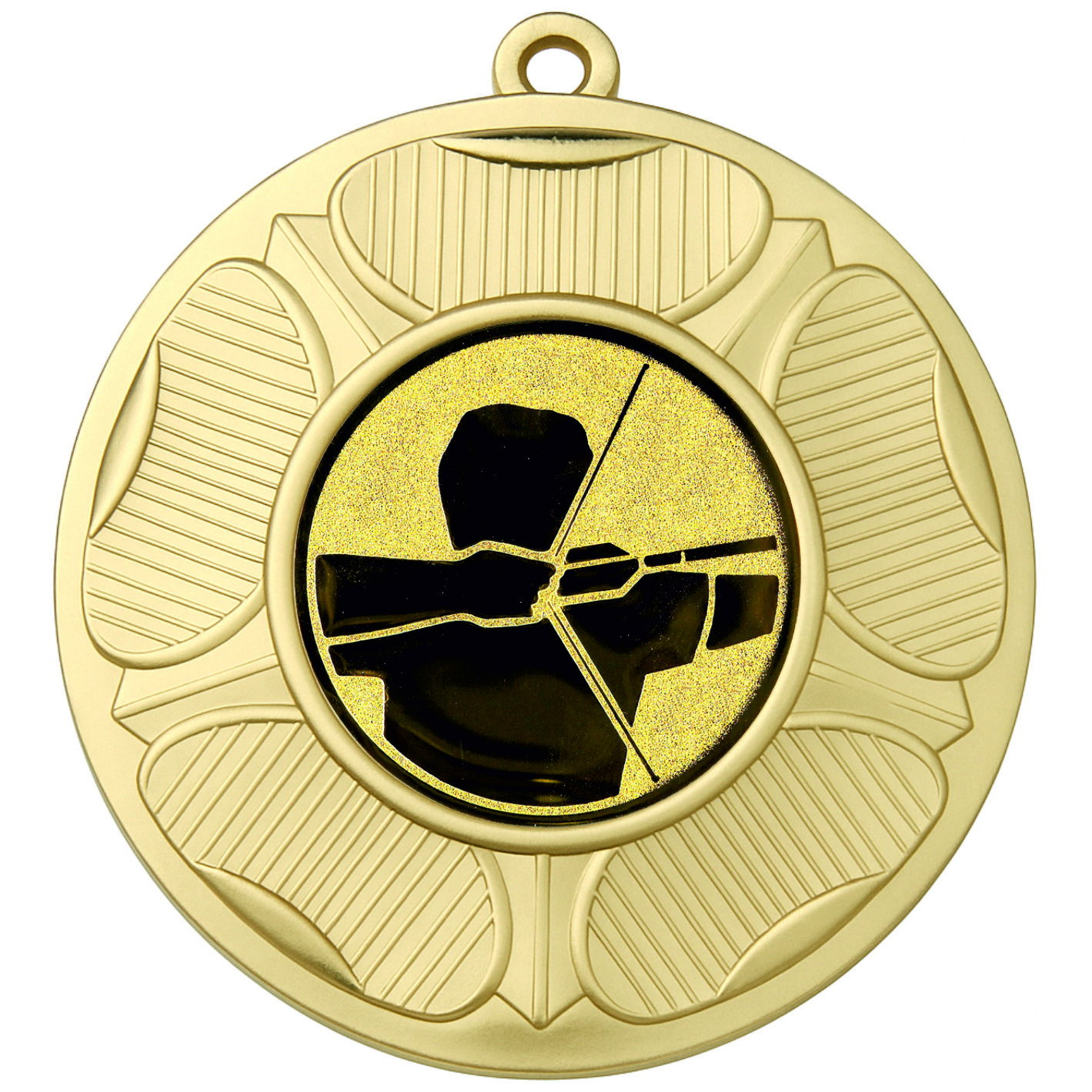 Gold Tudor Rose Archery Medal - FREE Ribbon - BIE.M9458.01