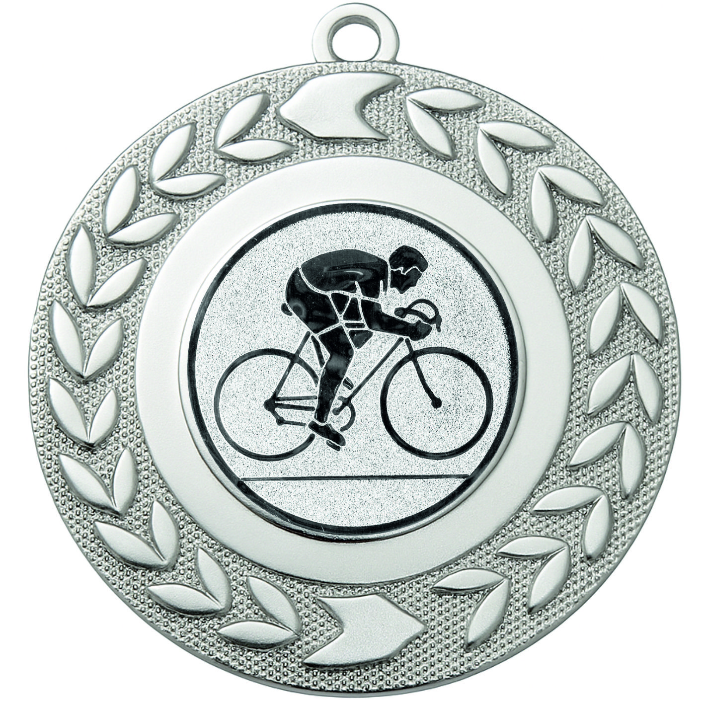 Silver Wreath Cycling Medal - FREE Ribbon - BIE.M9460.02