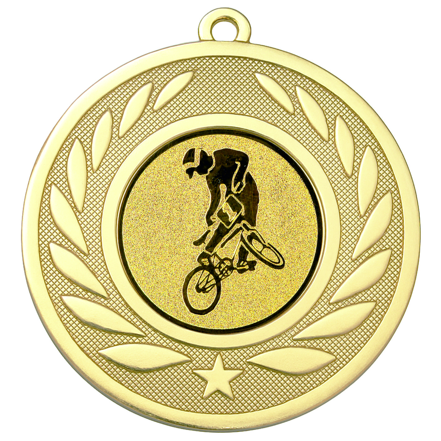 Gold Laurel BMX Medal - FREE Ribbon - BIE.M9459.01