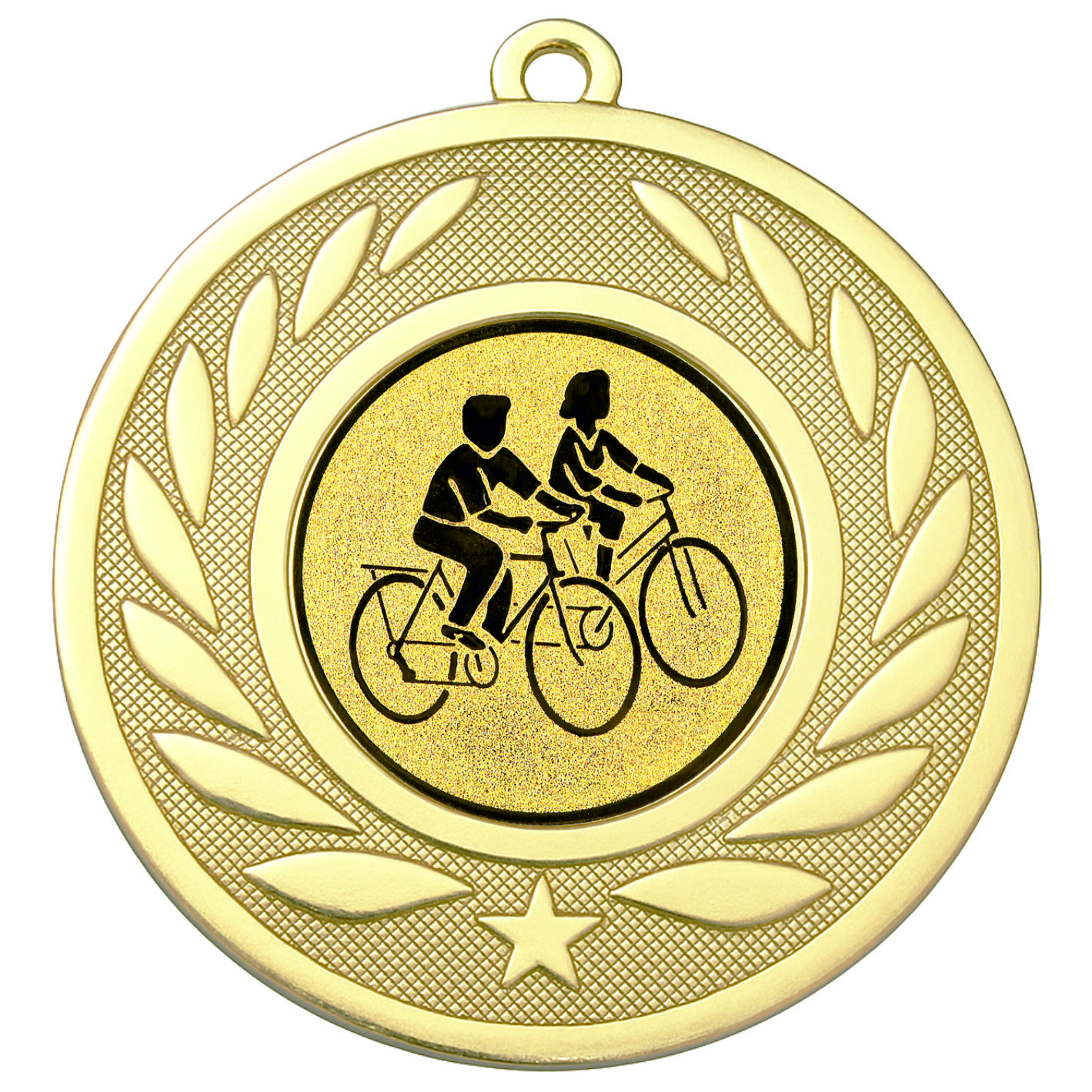 Gold Laurel Cycling Medal 2- FREE Ribbon - BIE.M9459.01