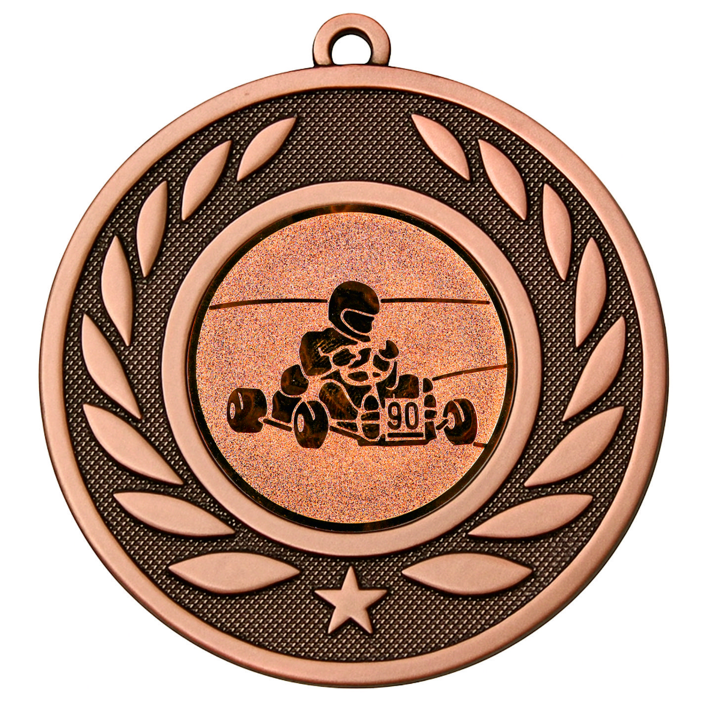 Bronze Laurel Karting Medal - FREE Ribbon - BIE.M9459.03