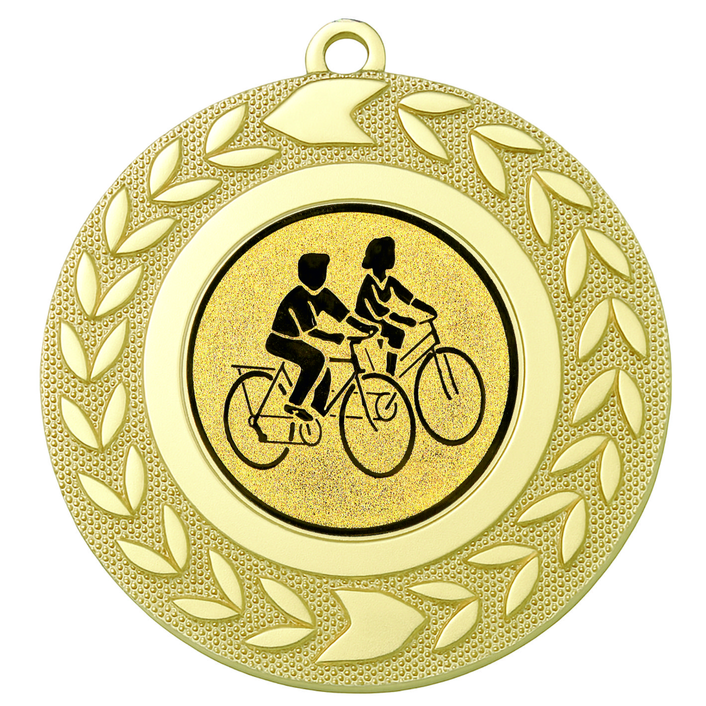 Gold Wreath Cycling Medal 2 - FREE Ribbon - BIE.M9460.01