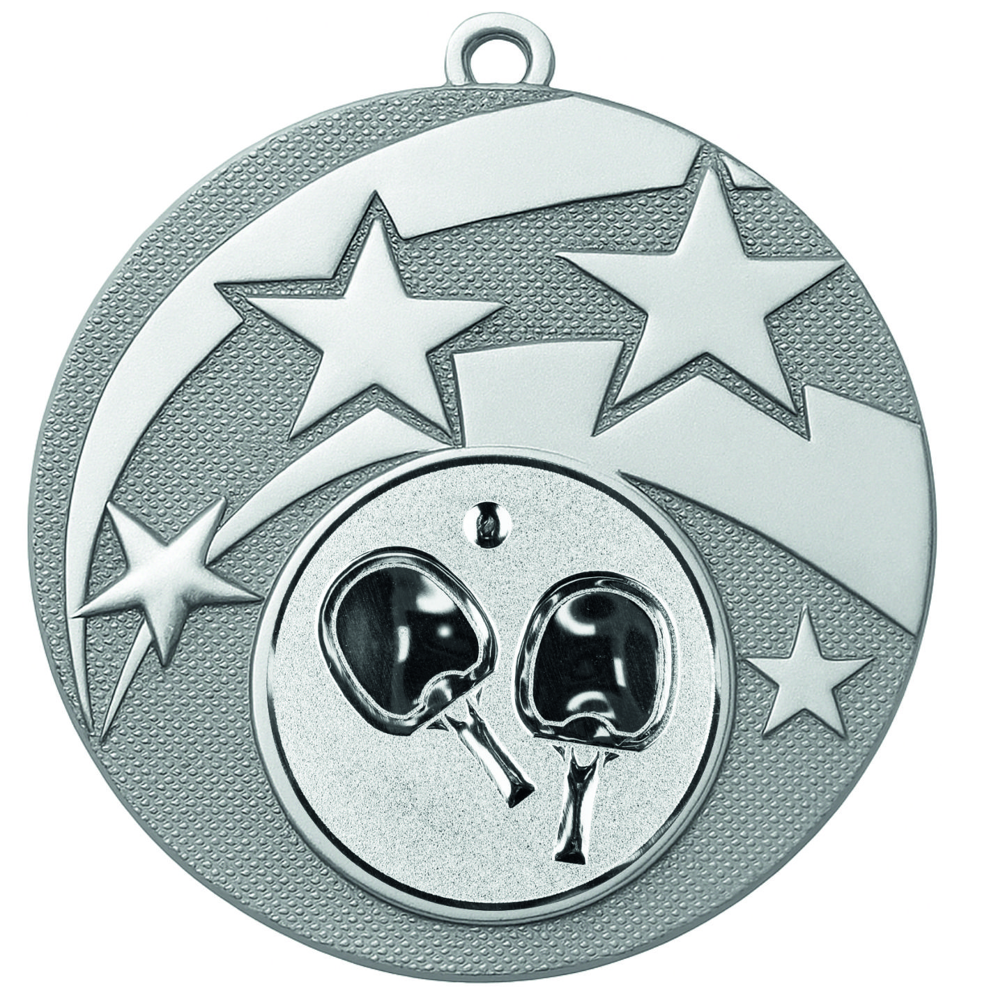 Silver Star Table Tennis Medal -FREE Ribbon -BIE.M9457.02
