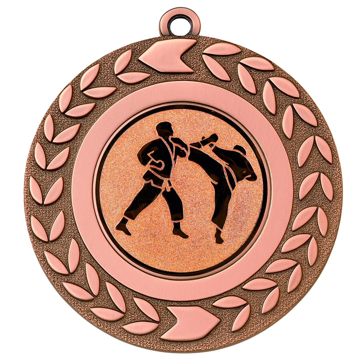 Bronze Wreath Karate Medal - FREE Ribbon - BIE.M9460.03