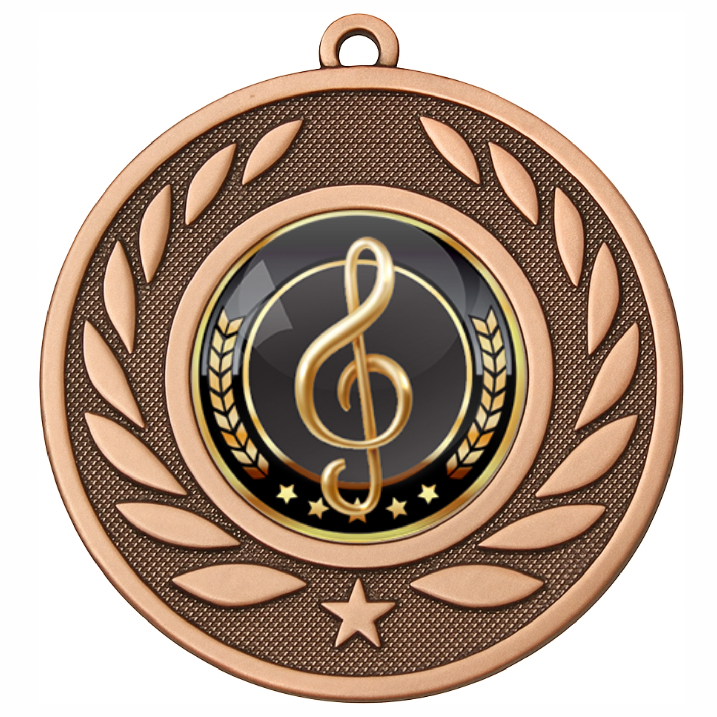 Bronze Laurel Colour Music Medal-FREE Ribbon-BIE.M9459.03