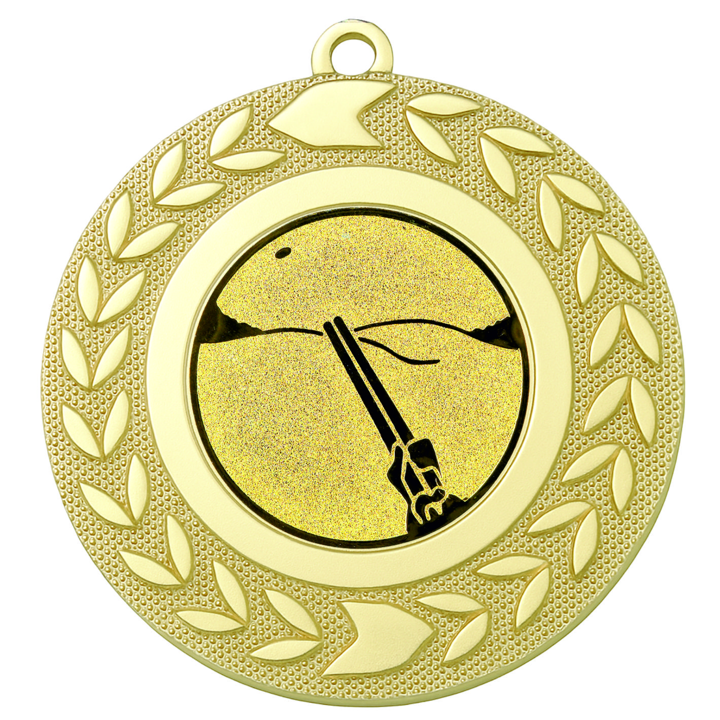 Gold Wreath Clay Pigeon Shooting Medal-FREE Ribbon-M9460.01