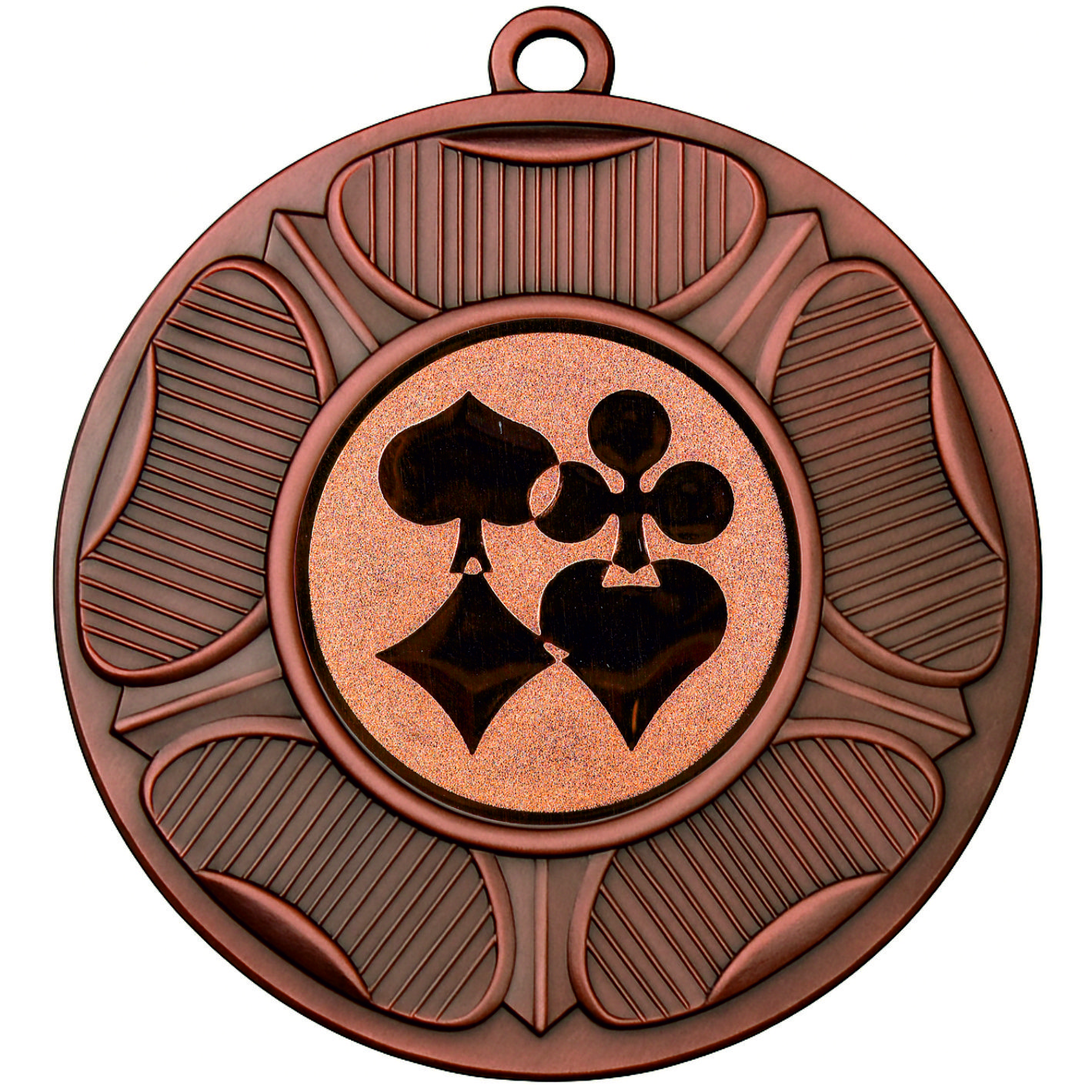 Bronze Tudor Rose Playing Card Medal-FREE Ribbon-M9458.03