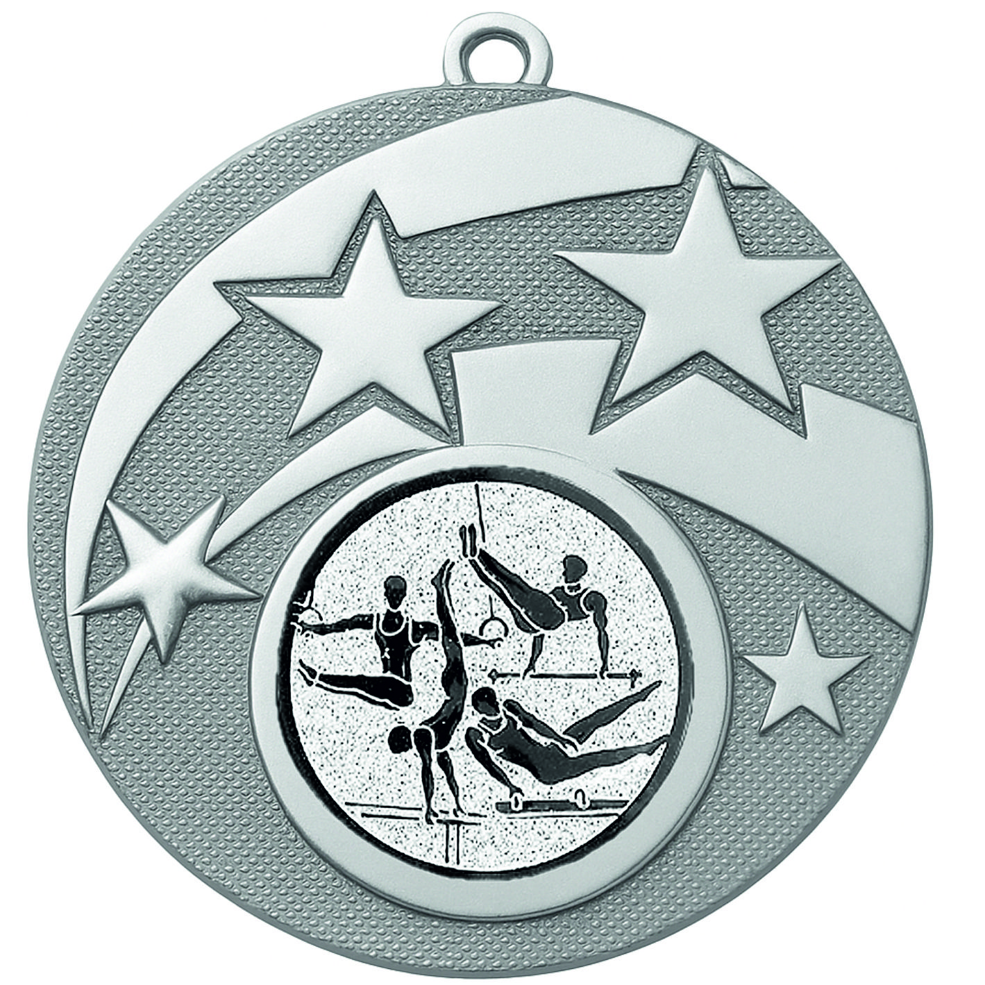 Silver Star Male Gymnast Medal -FREE Ribbon -BIE.M9457.02