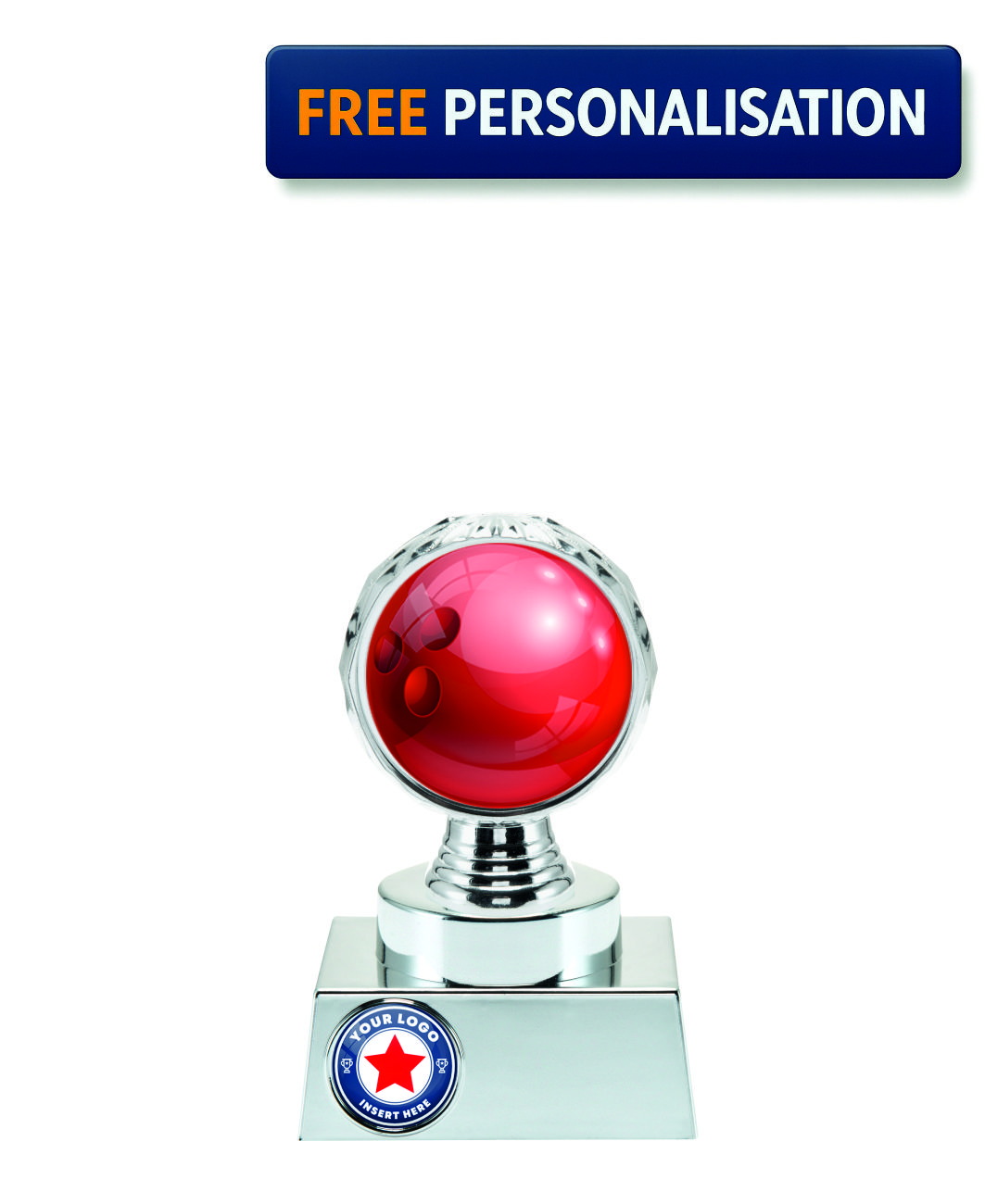 13.5cm SILVER SHINE BOWLING AWARD P514.02 + N31.02