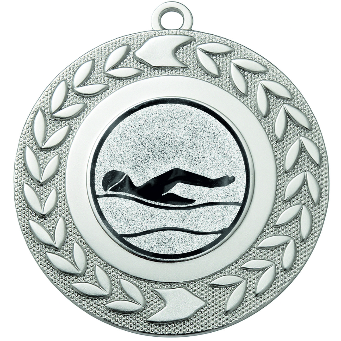 Silver Wreath Swimming Medal - FREE Ribbon - BIE.M9460.02