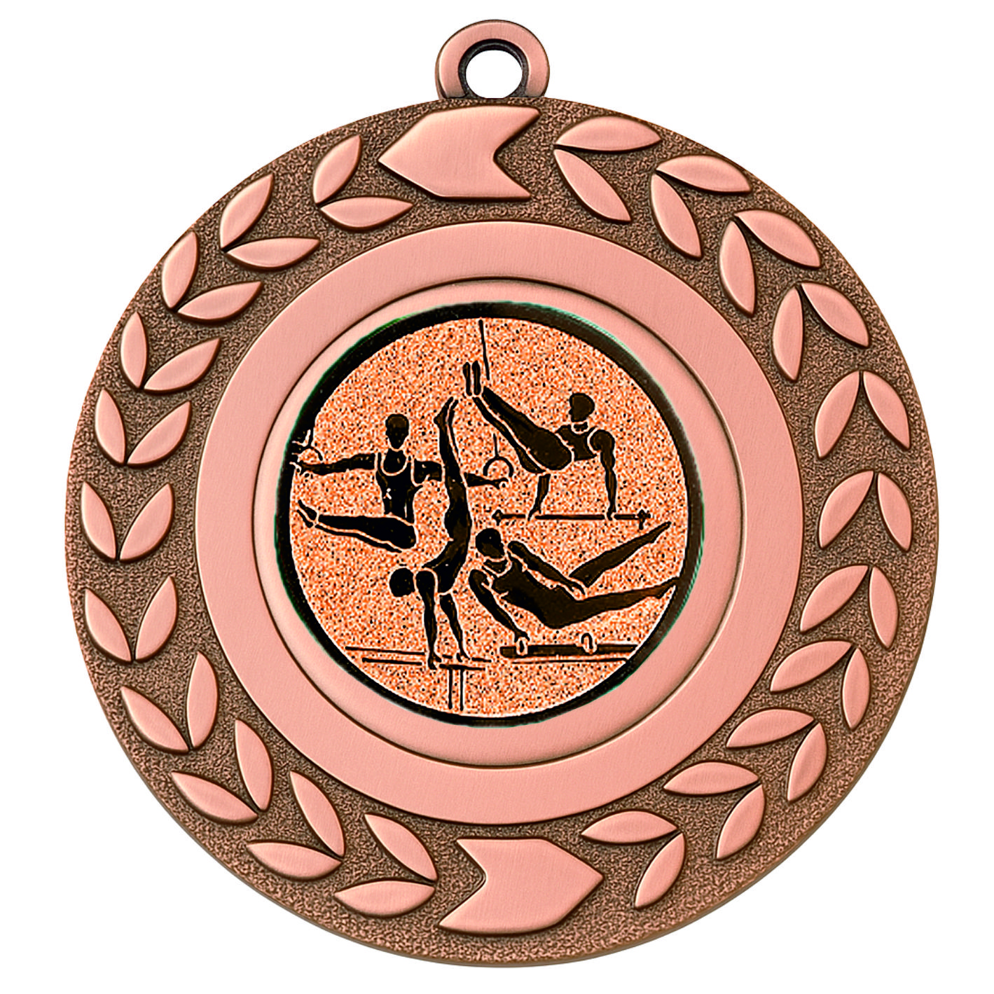 Bronze Wreath Male Gymnast Medal - FREE Ribbon - BIE.M9460.03