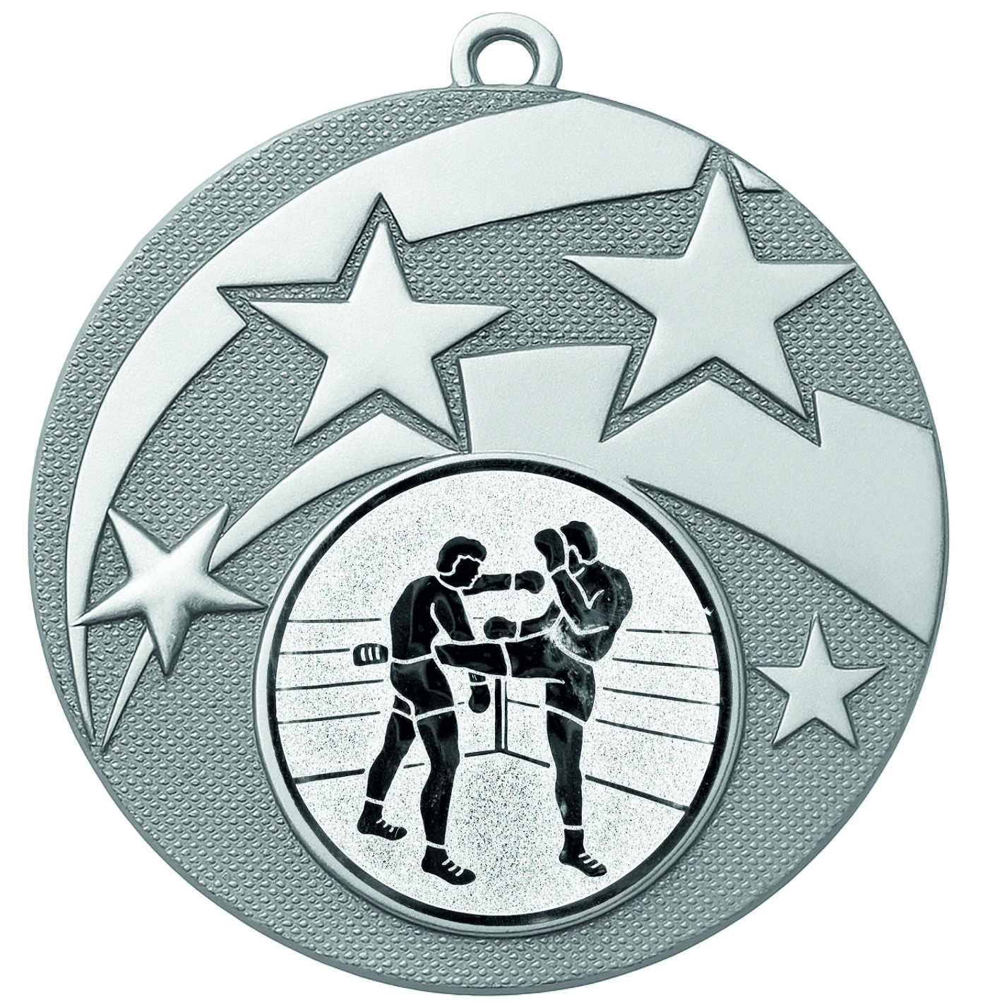 Silver Star Kickboxing Medal - FREE Ribbon - BIE.M9457.02