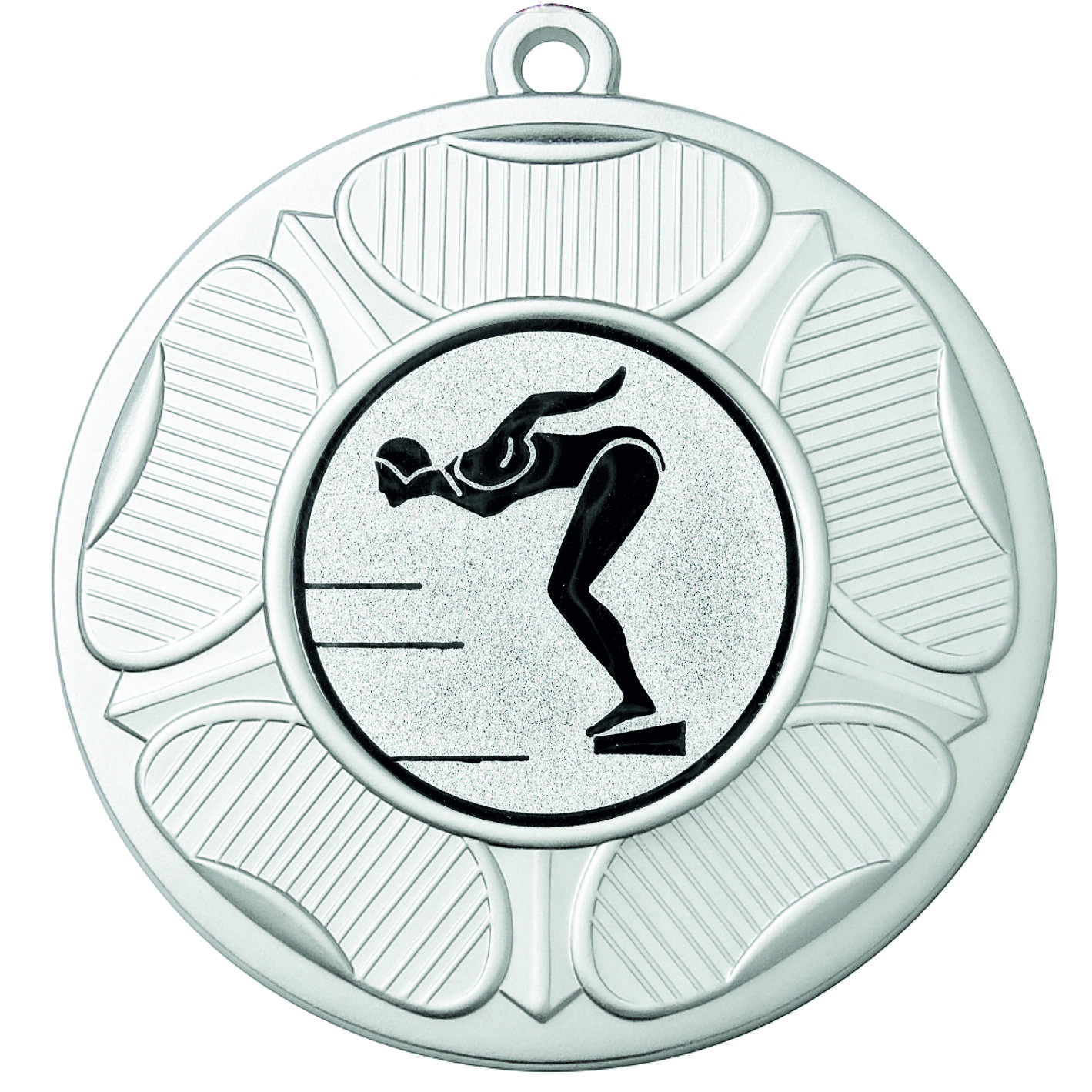 Silver Rose Female Swimming Medal-FREE Ribbon-M9458.02