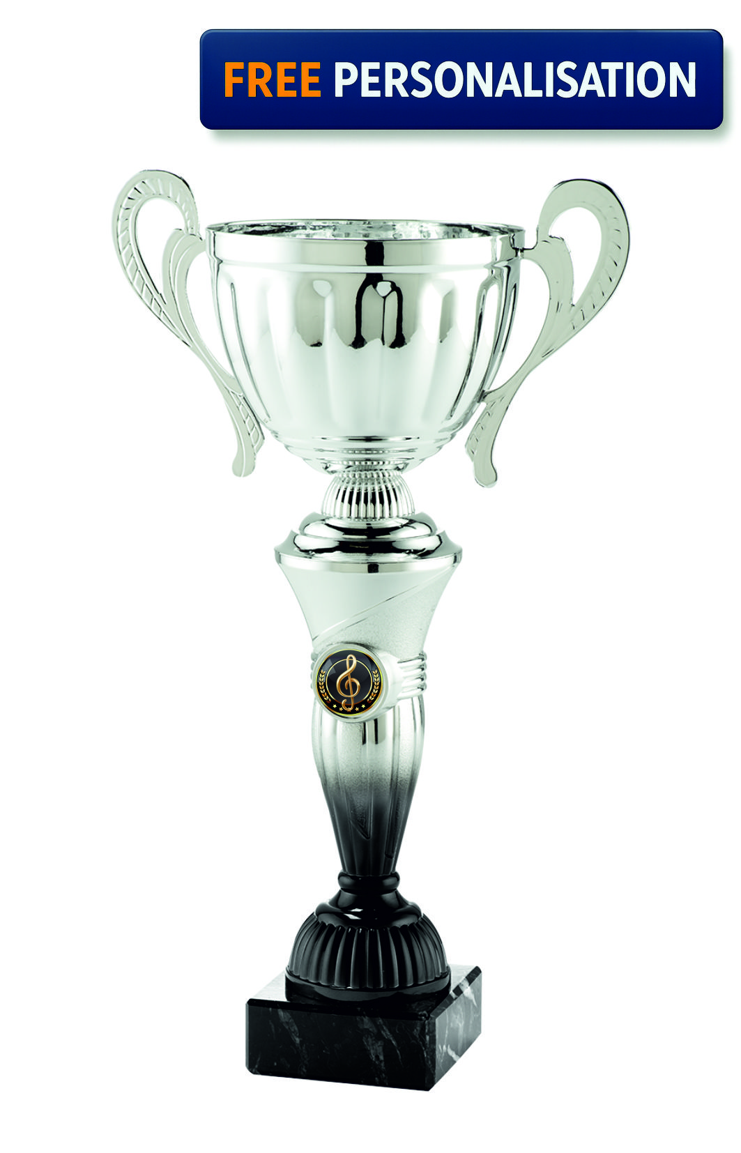 38cm SILVER & BLACK CUP MUSIC AWARD - MT.151.16.F