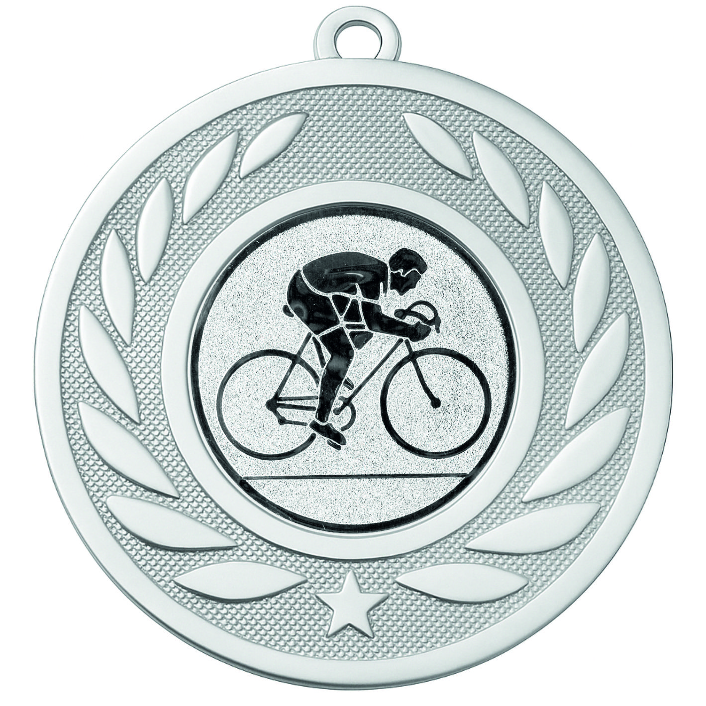 Silver Laurel Cycling Medal - FREE Ribbon - BIE.M9459.02