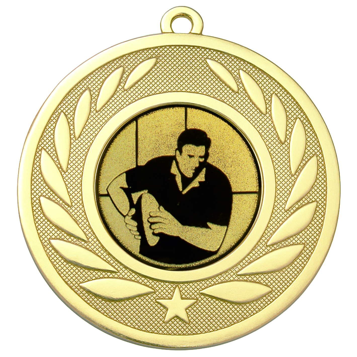 Gold Laurel Male Rugby Medal - FREE Ribbon - BIE.M9459.01