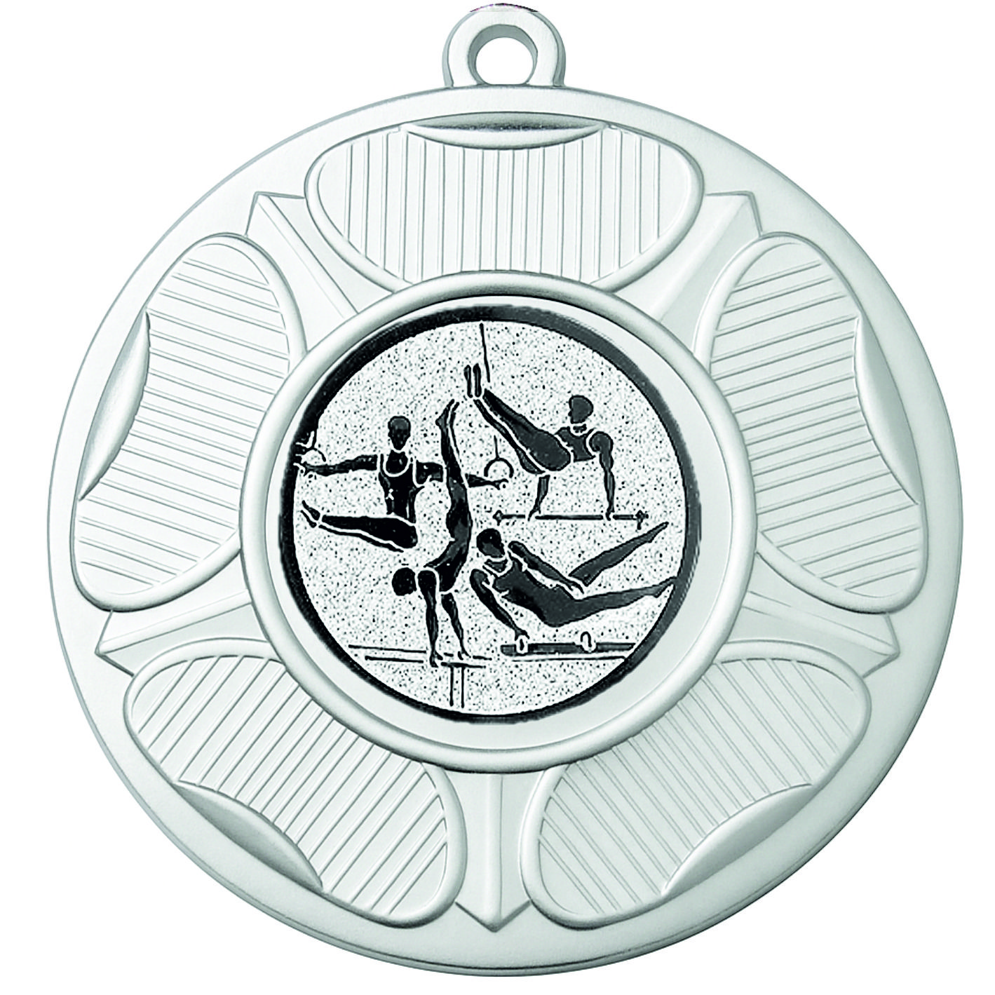 Silver Tudor Rose Male Gymnast Medal - FREE Ribbon - BIE.M9458.02