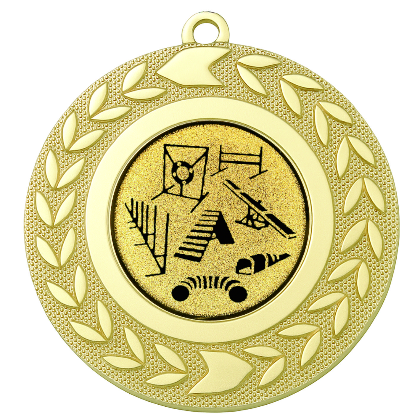 Gold Wreath Dog Agility Medal - FREE Ribbon - BIE.M9460.01