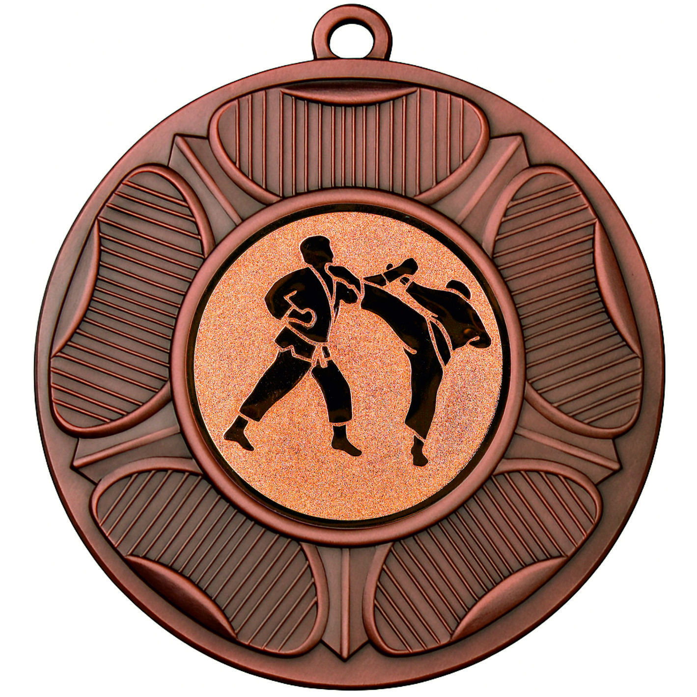 Bronze Tudor Rose Karate Medal - FREE Ribbon - BIE.M9458.03
