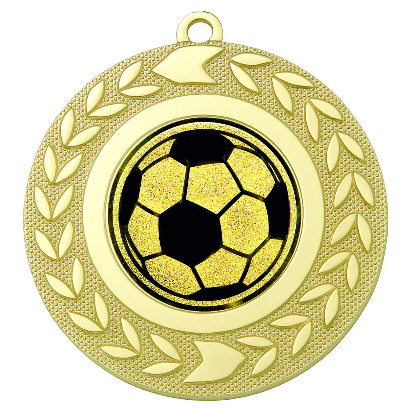 Gold Wreath Football Medal - FREE Ribbon - BIE.M9460.01