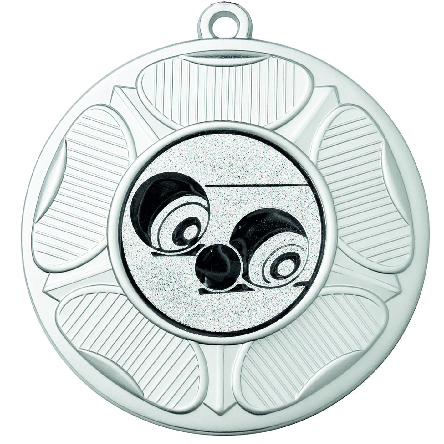 Silver Tudor Rose Lawn Bowls Medal - FREE Ribbon - BIE.M9458.02
