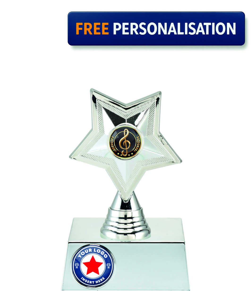 16cm SILVER STAR MUSIC AWARD - P531.02 + N32.02