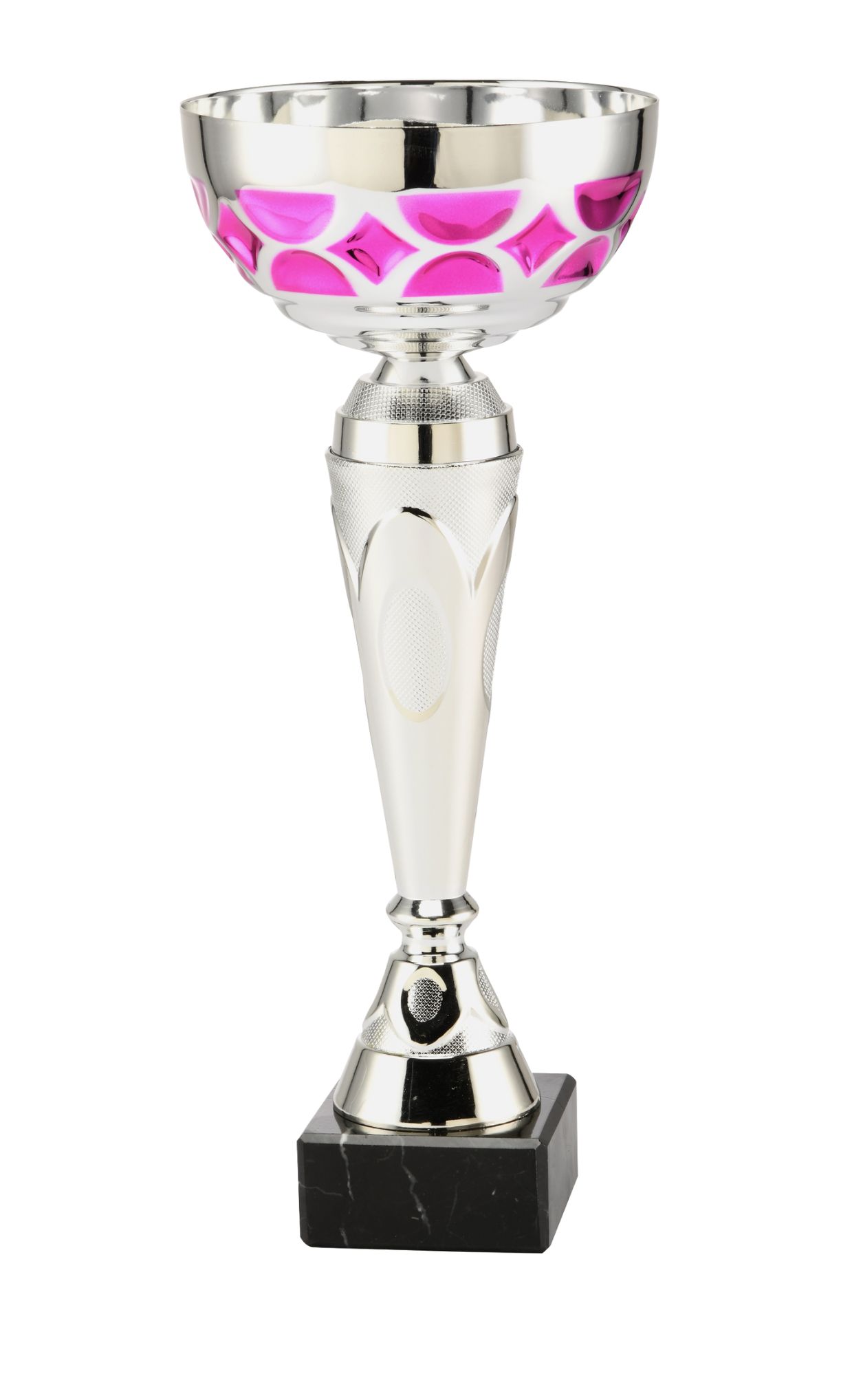Silver & Pink Patterned Presentation Cup - ET.437.152
