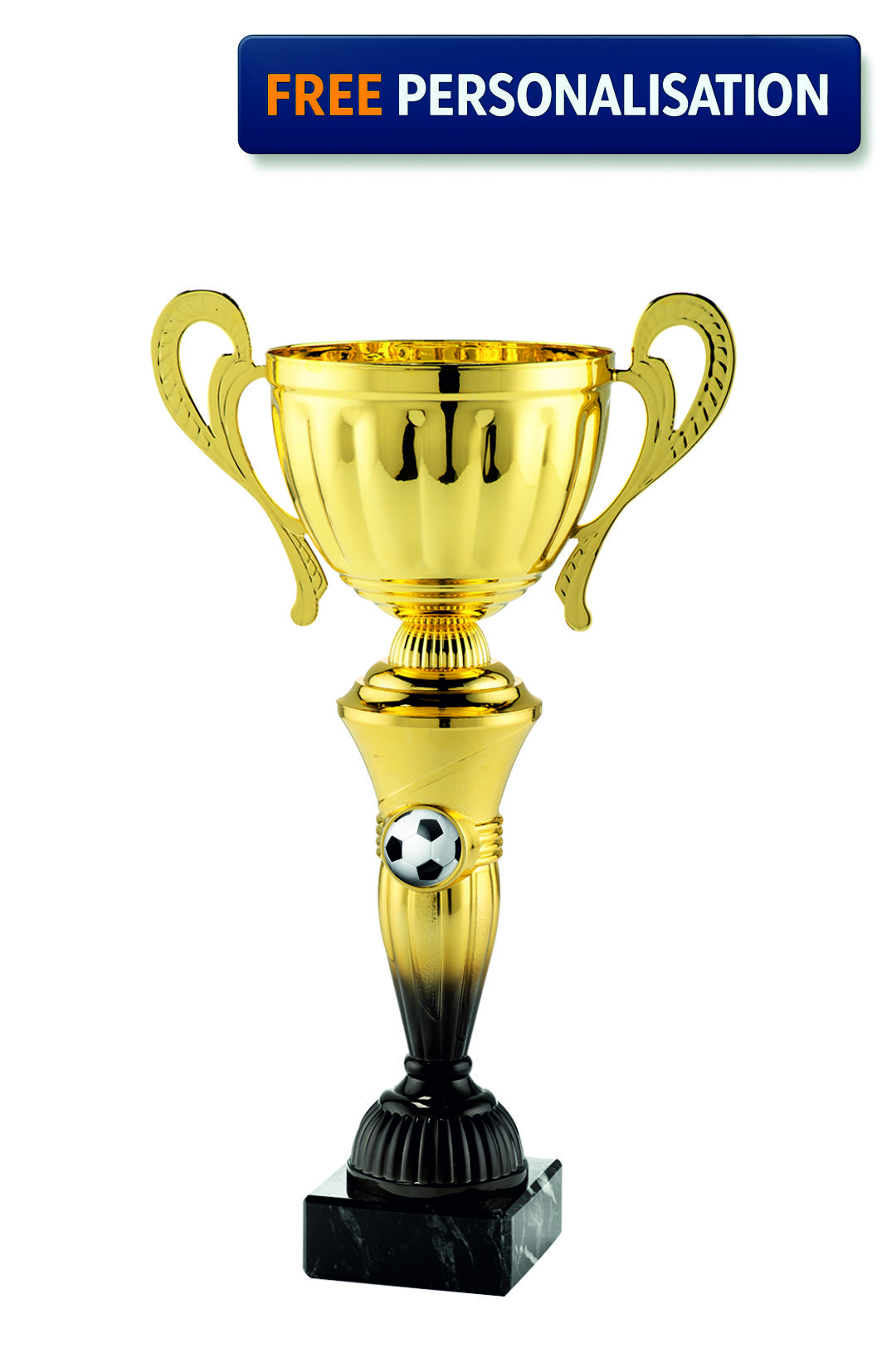 34cm GOLD & BLACK CUP FOOTBALL AWARD - MT.151.15.D