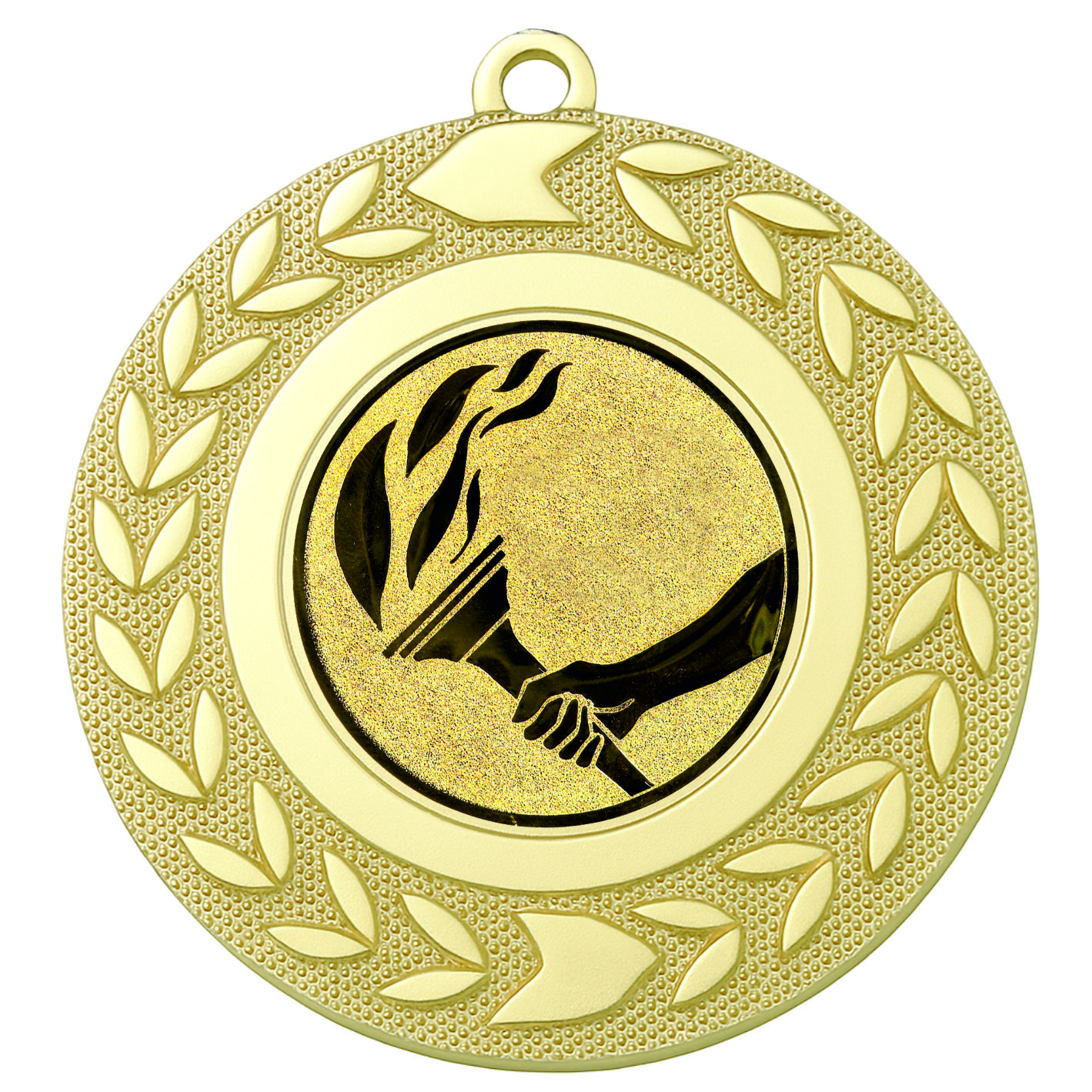 Gold Wreath Torch Medal - FREE Ribbon - BIE.M9460.01